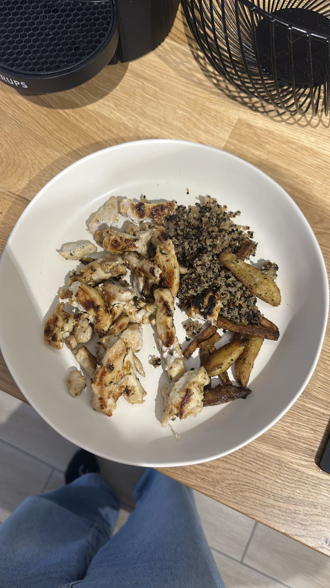 Poulet quinoa pommes