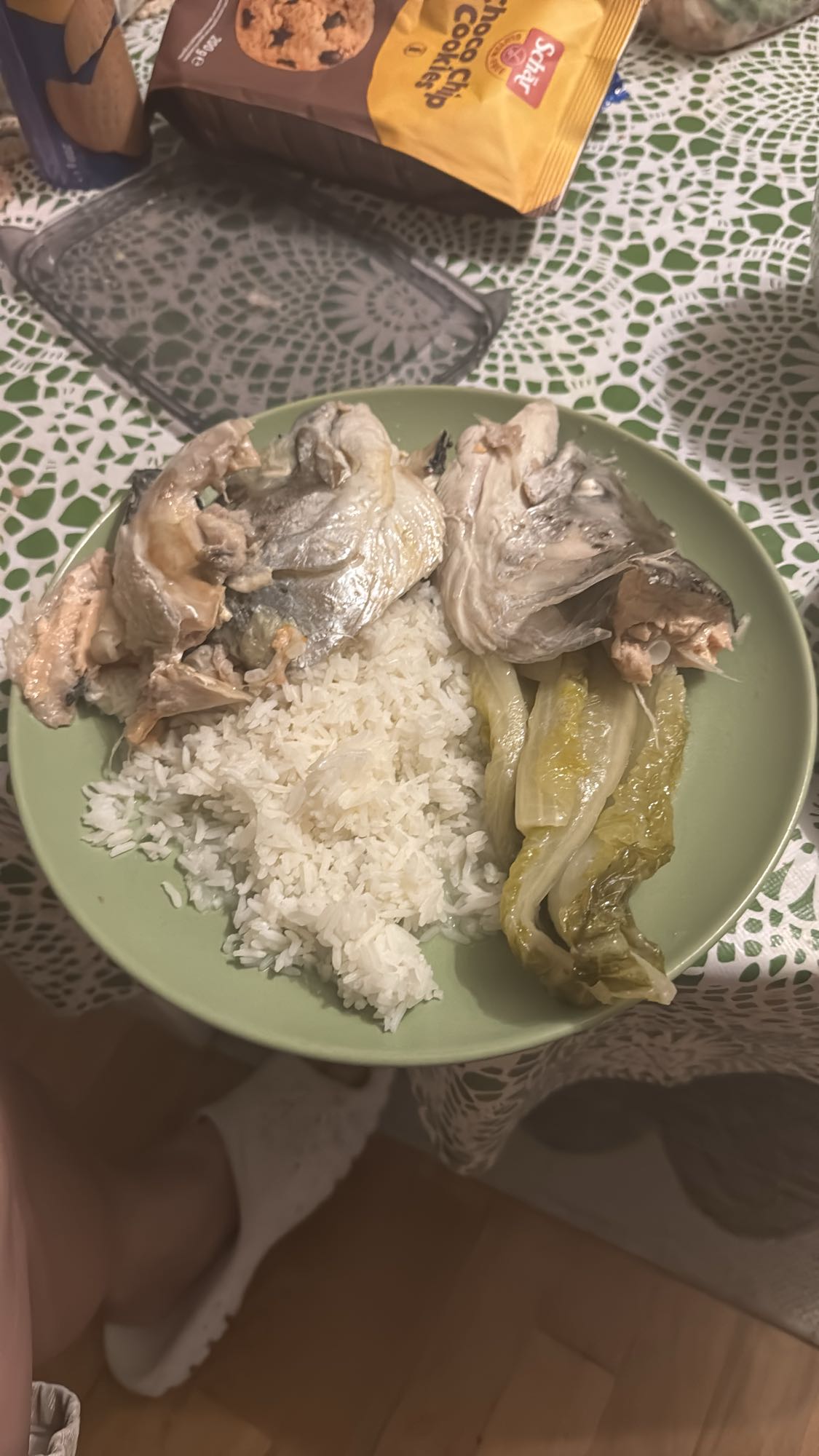 Lax med ris och kål