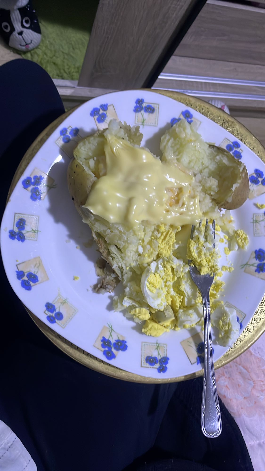 Potato Egg Cheese Plate