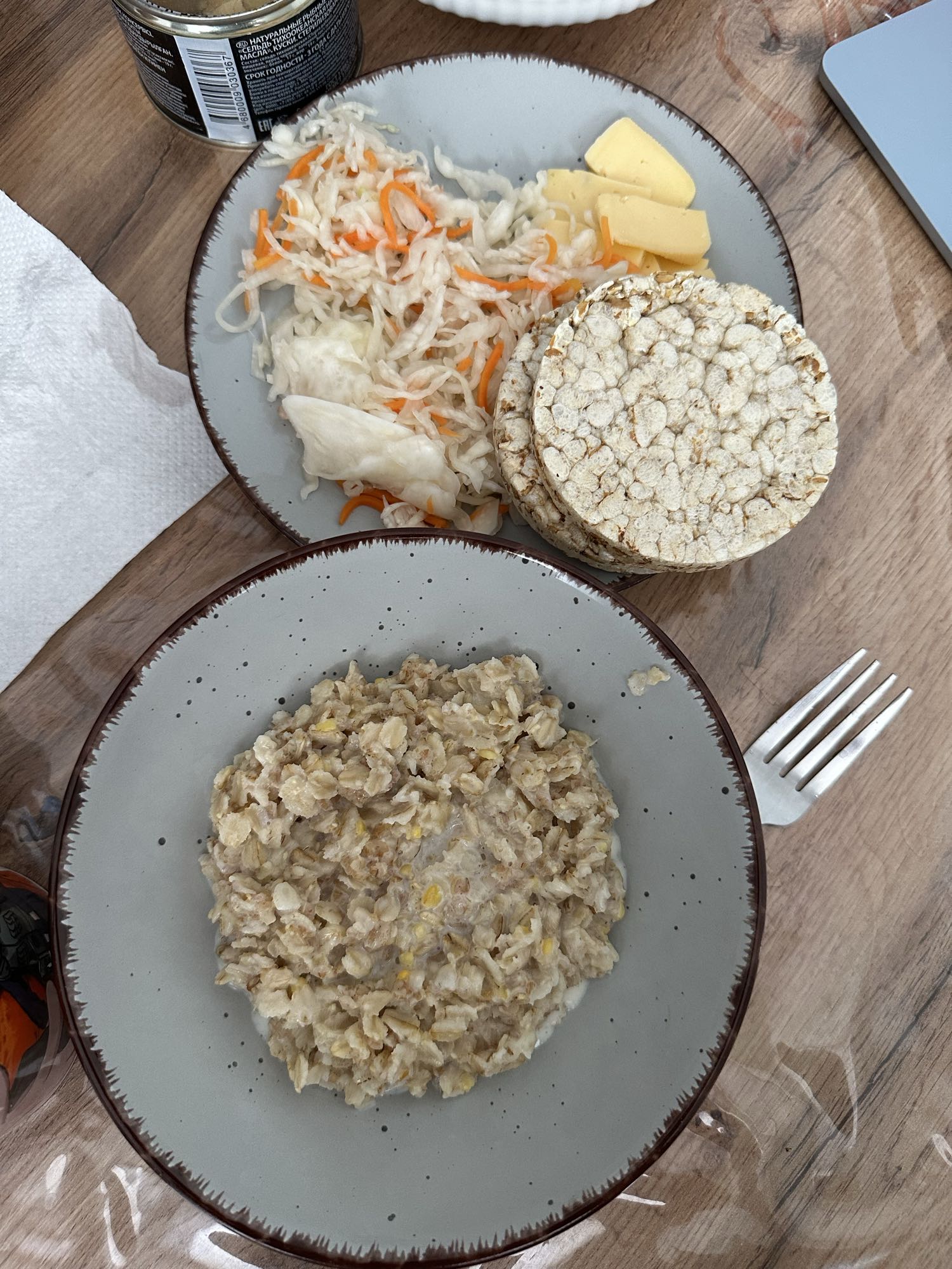 Овсянка с капустой и сыром