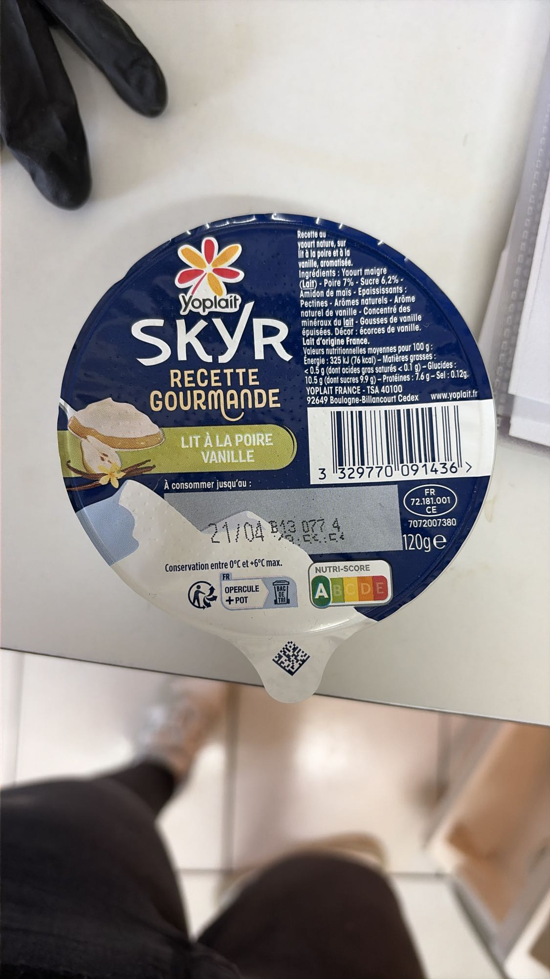 Skyr poire vanille
