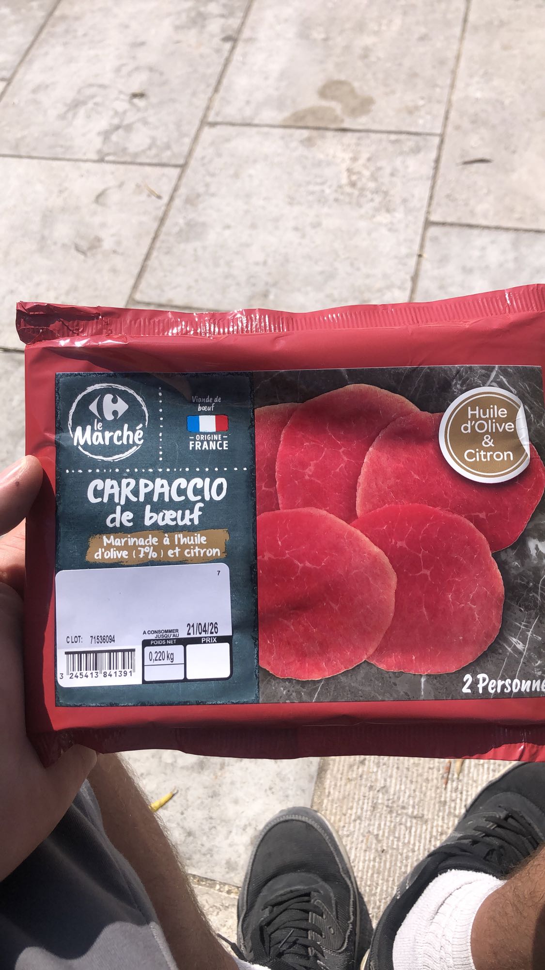 Carpaccio de boeuf
