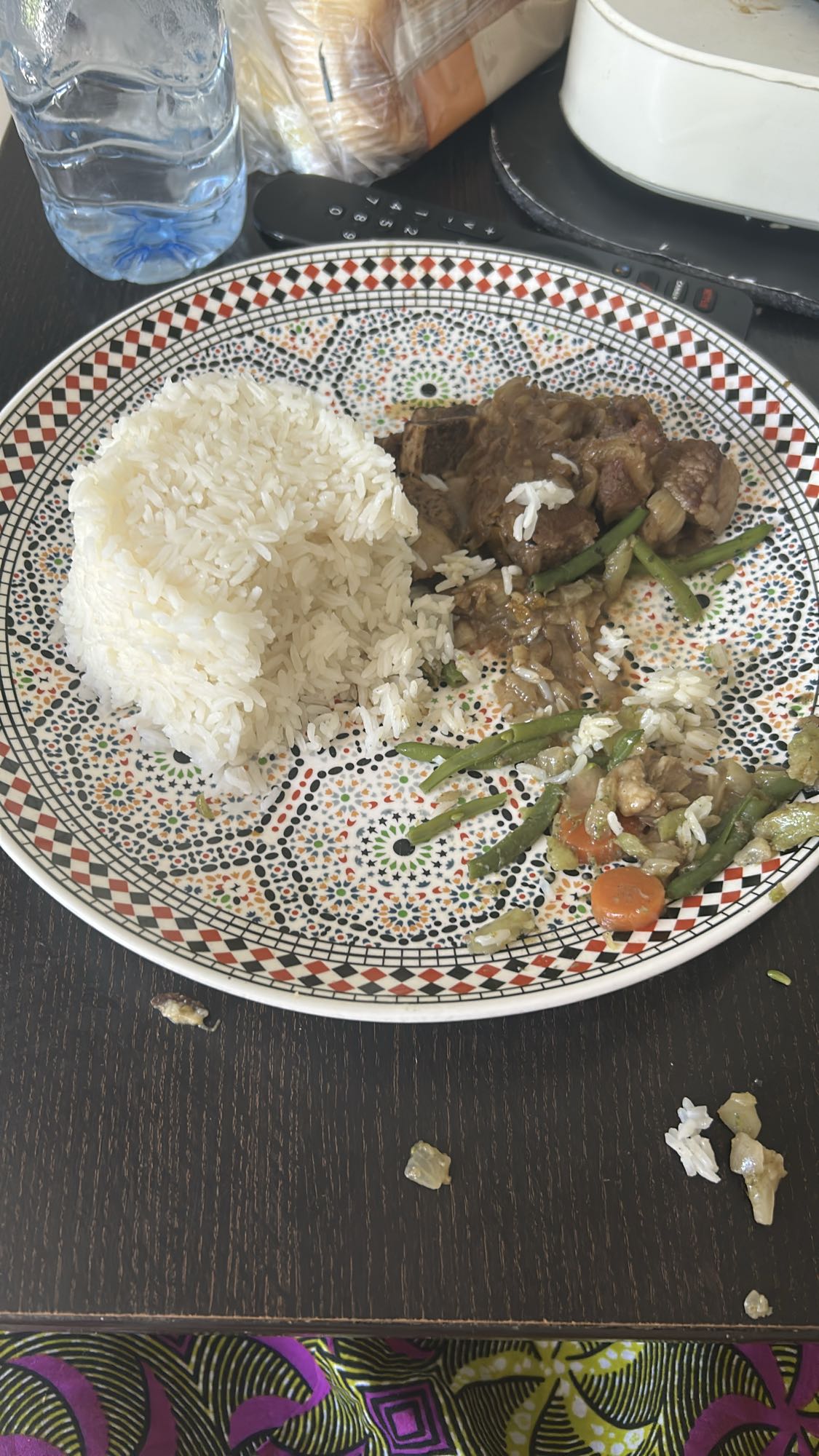 Riz avec viande et légumes