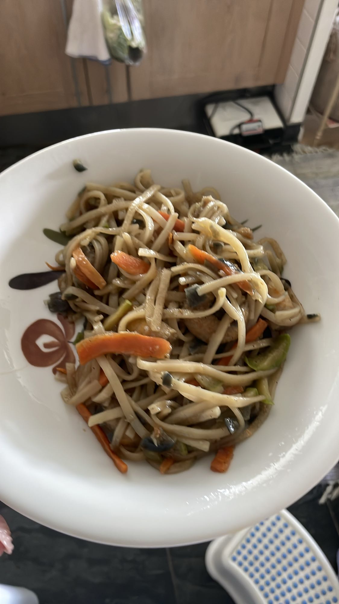 Vegetable Noodle Stir Fry with Shrimps