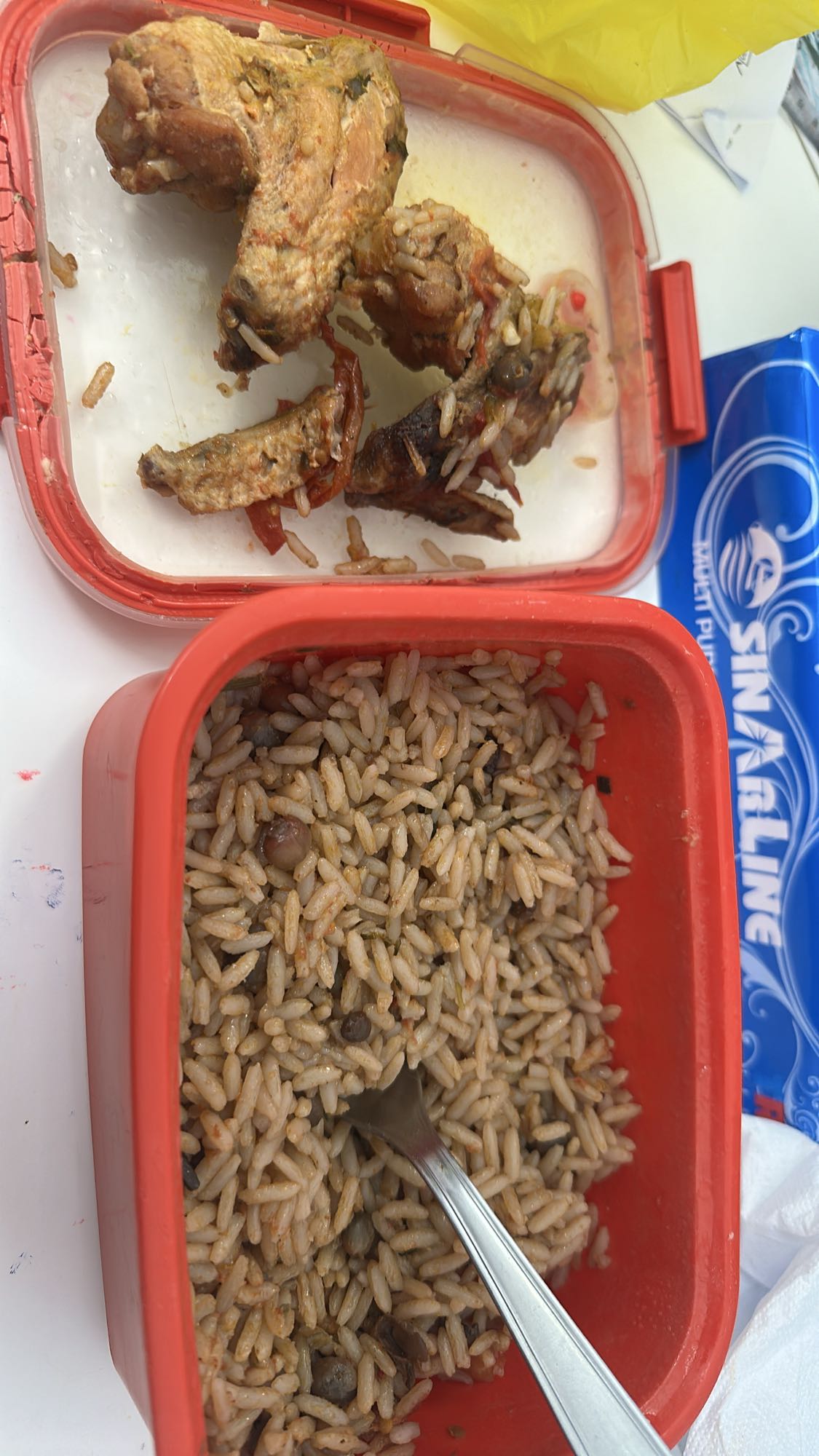 Riz aux haricots et porc