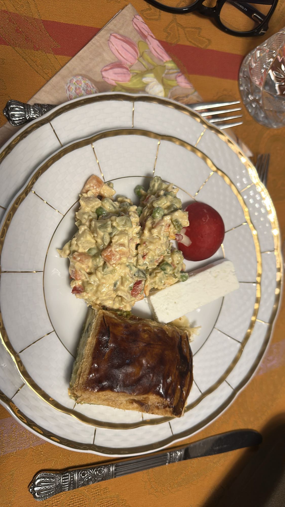 Savory Pie with Salad
