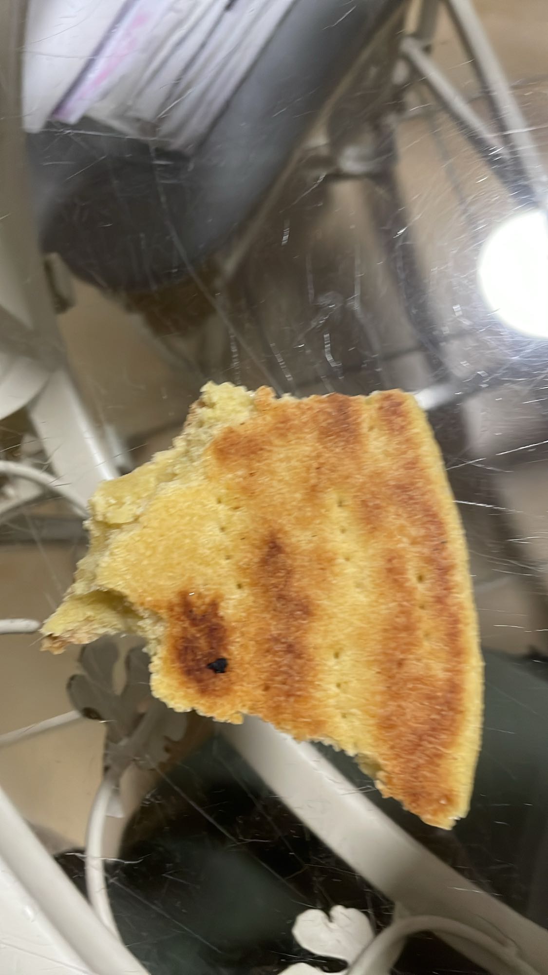 Part de galette cuite à la plancha