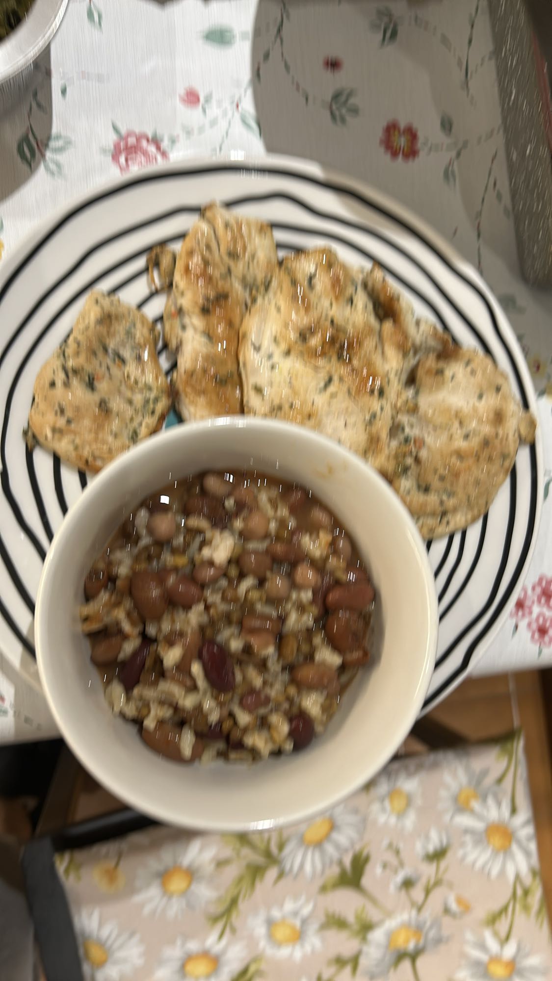Pollo e fagioli con riso