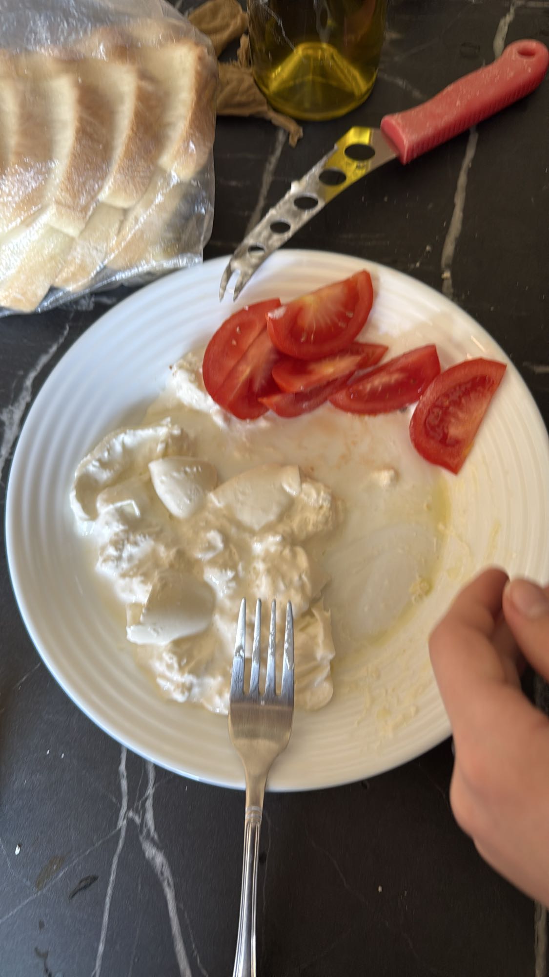 Cheese Eggs and Tomato