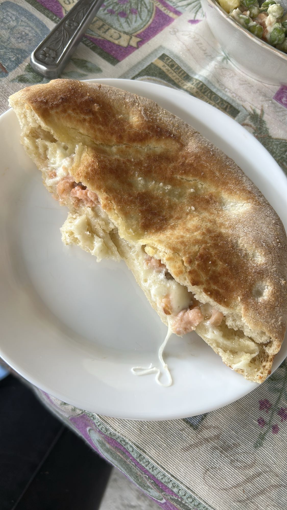 calzone cu somon si branza