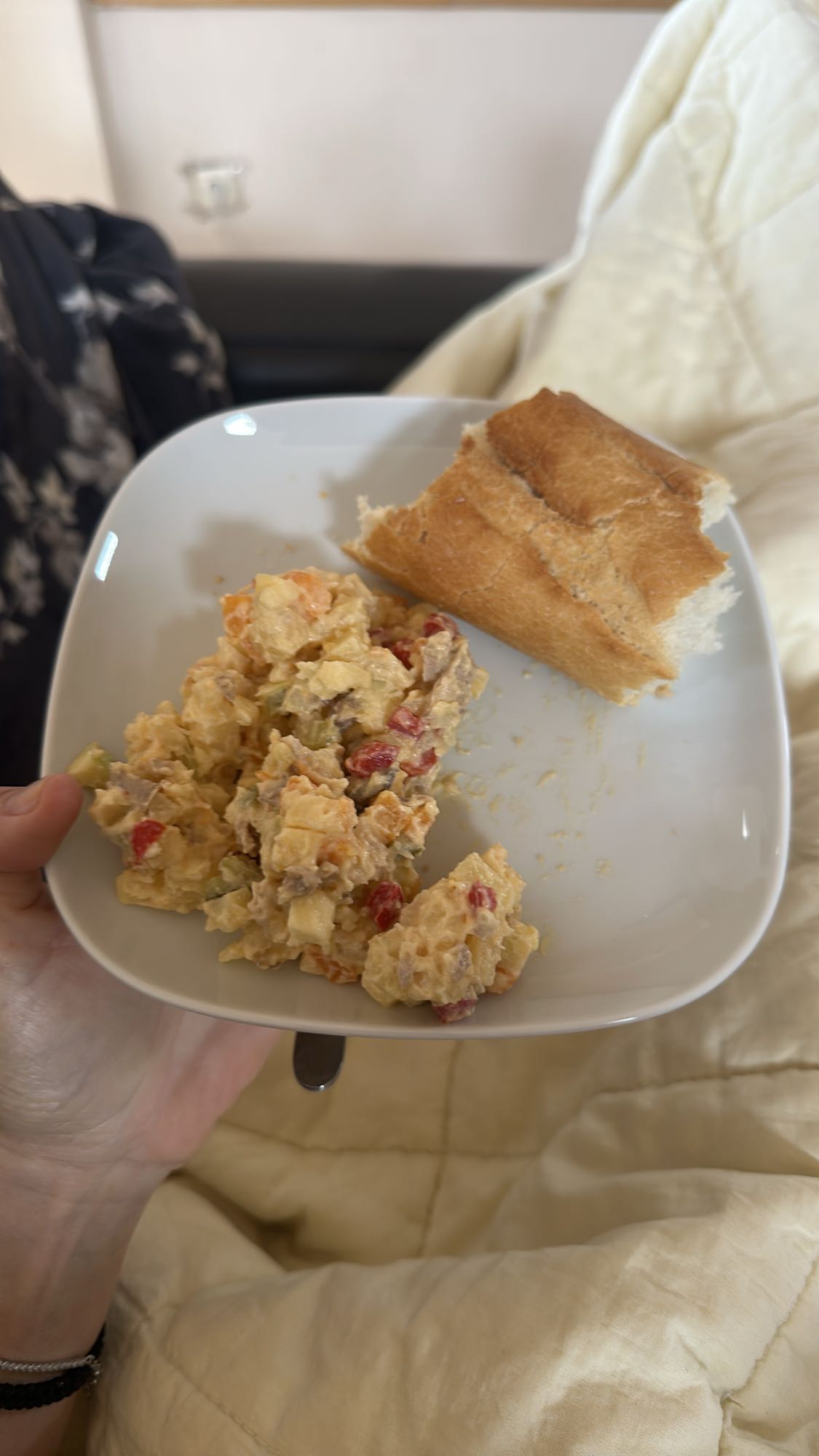 Creamy Salad with Bread
