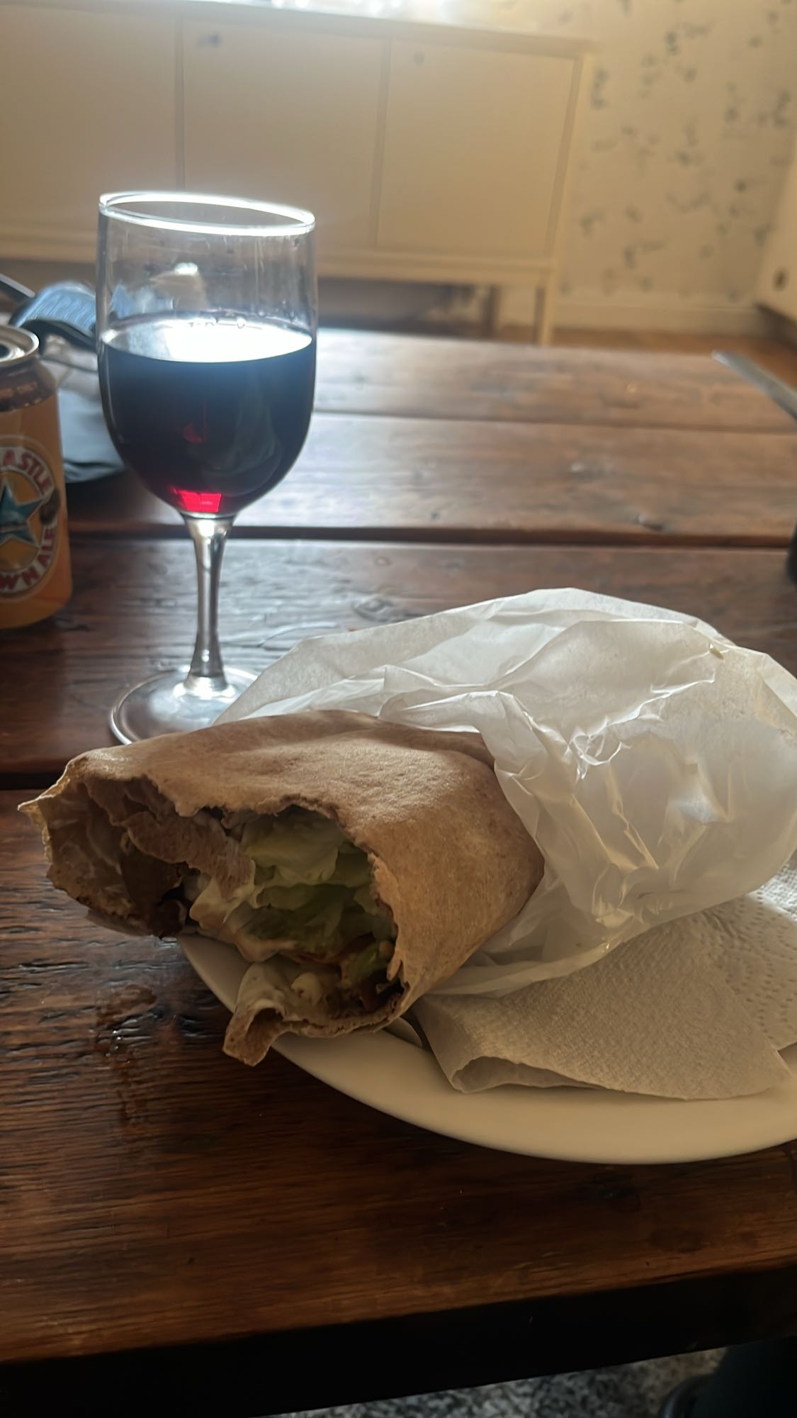 Kycklingwrap med vin