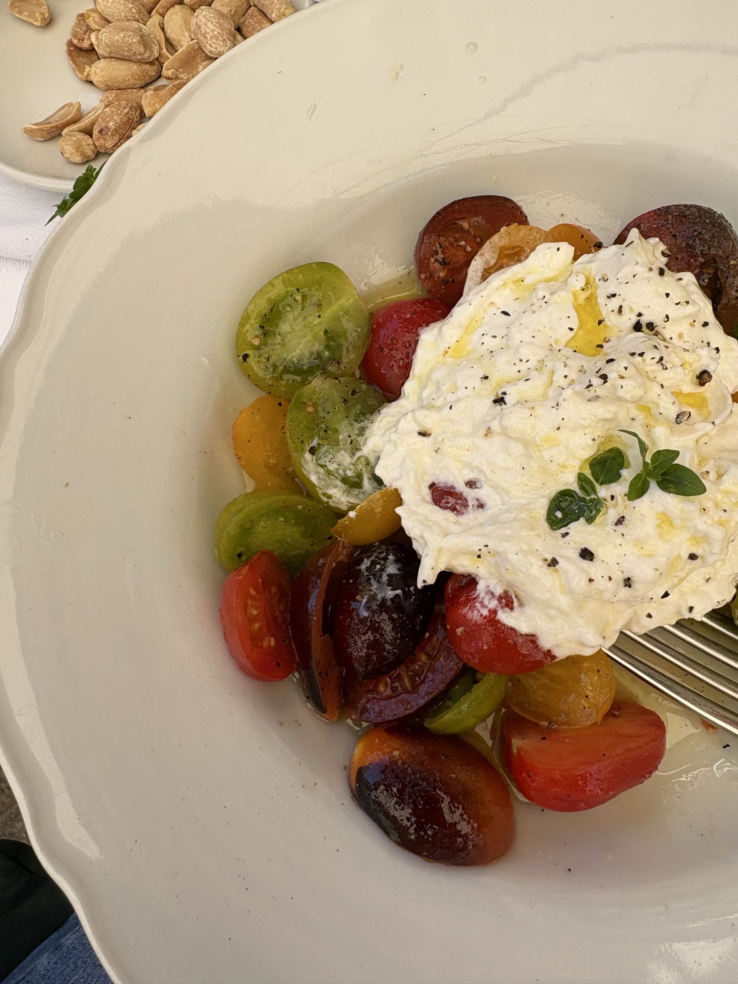 Burrata et tomates