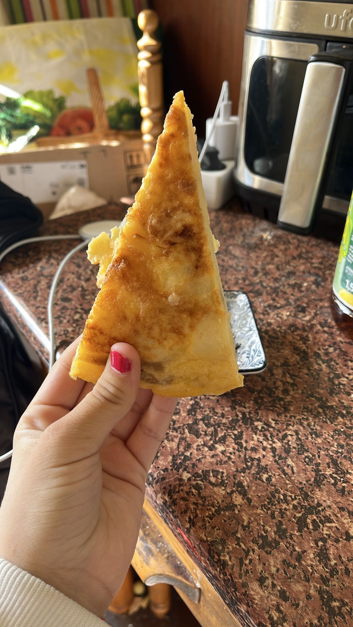 porción de pizza de queso