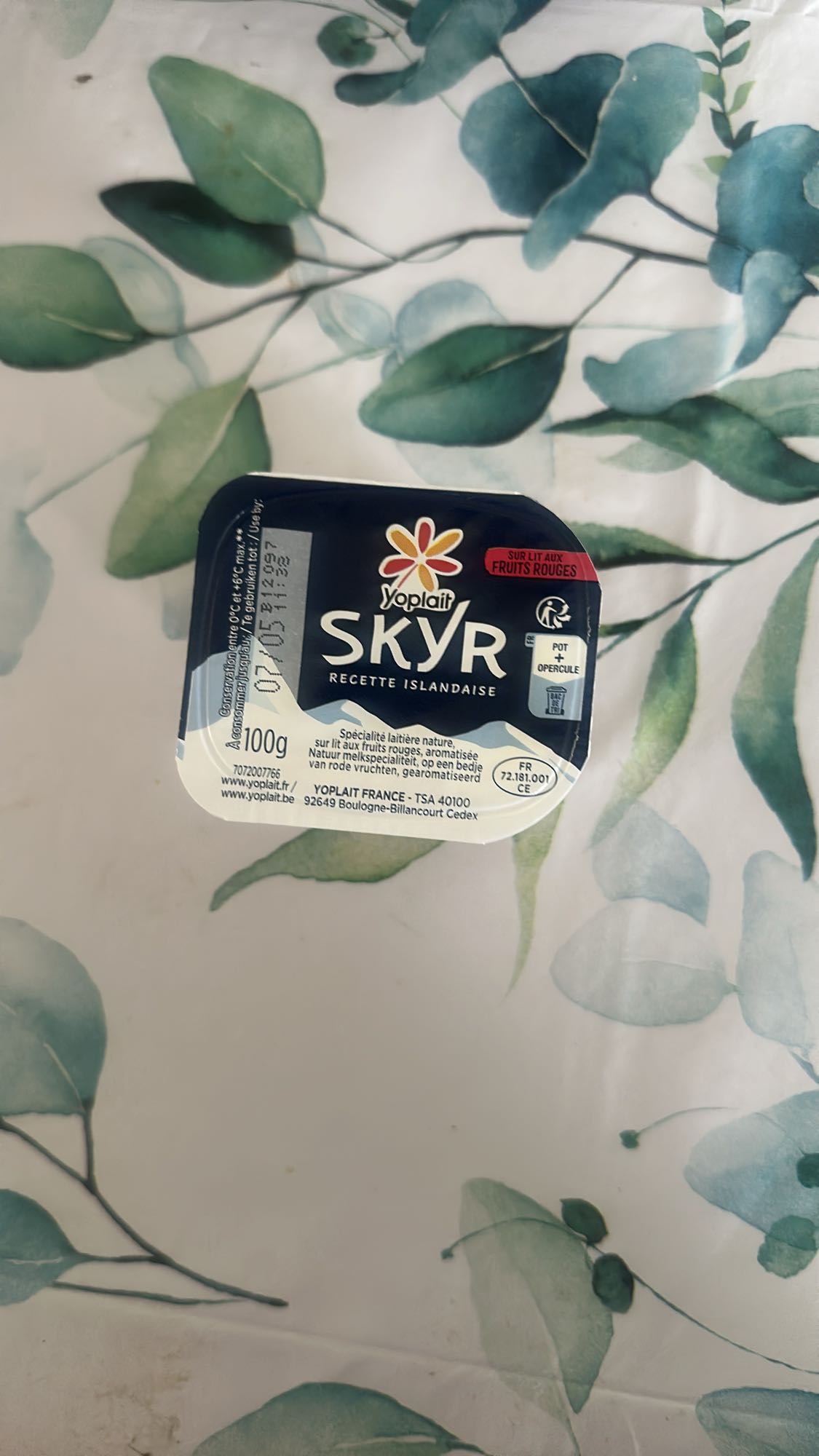 Skyr aux fruits rouges