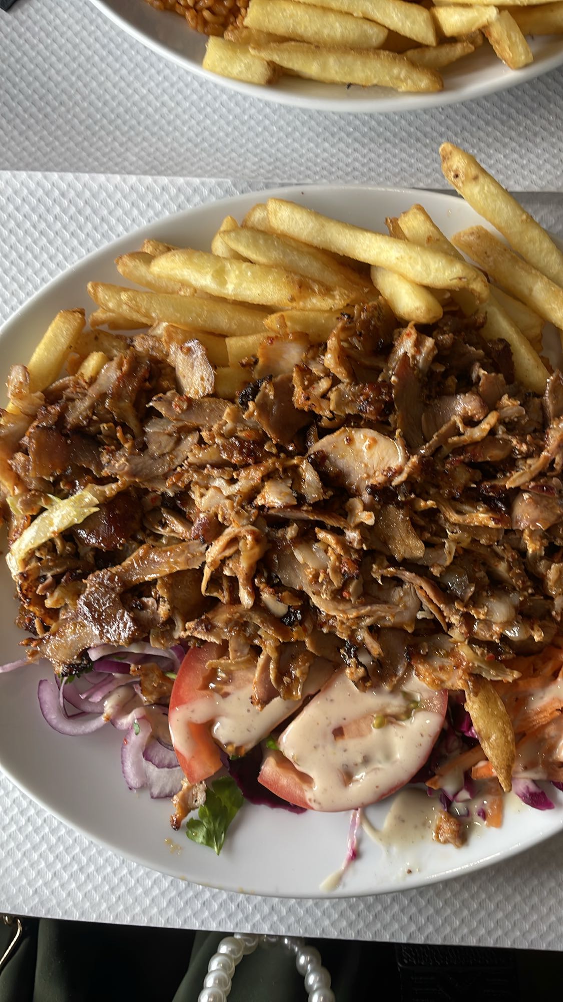 Assiette kebab frites