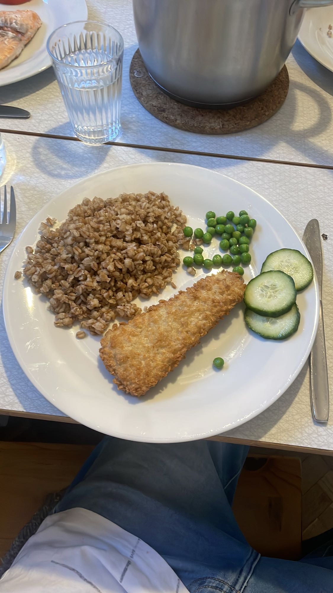 Panerad fisk med gryn