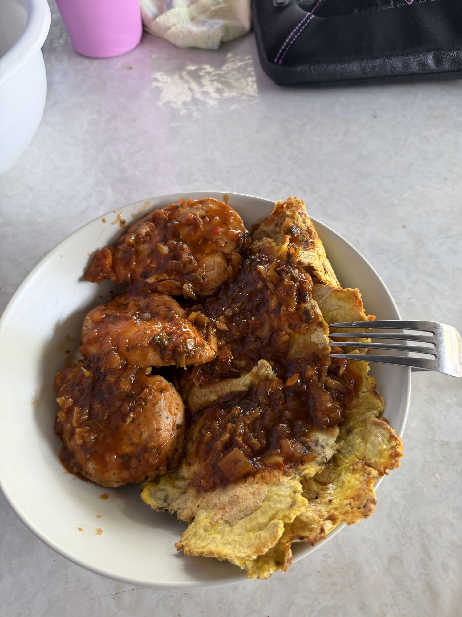 Pollo con patacones