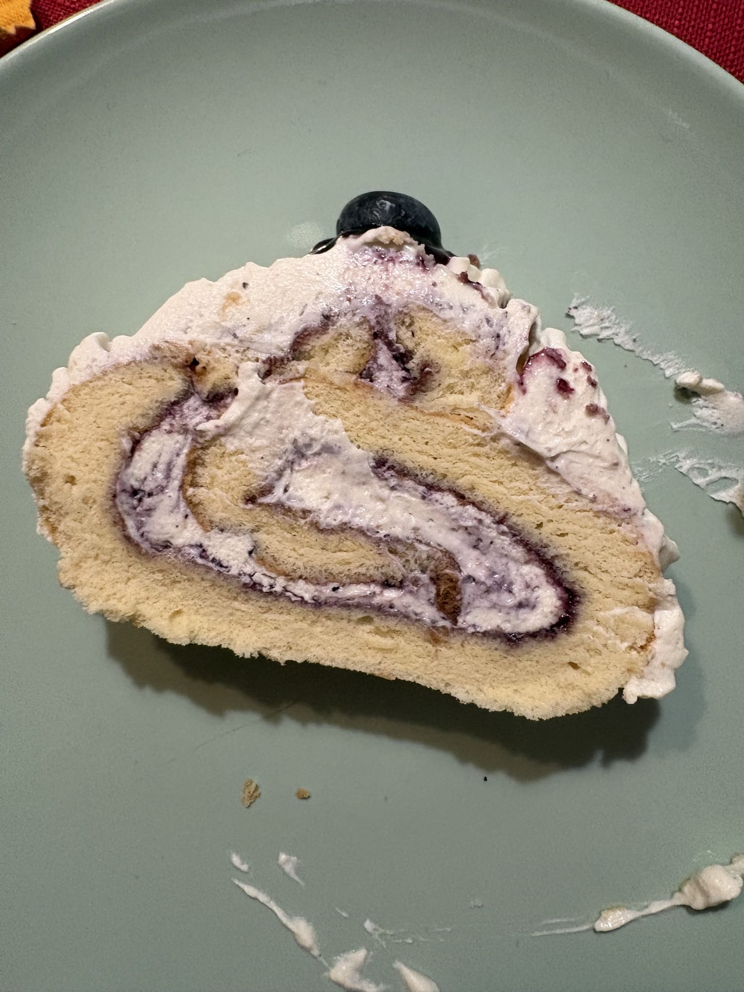 gâteau roulé myrtille