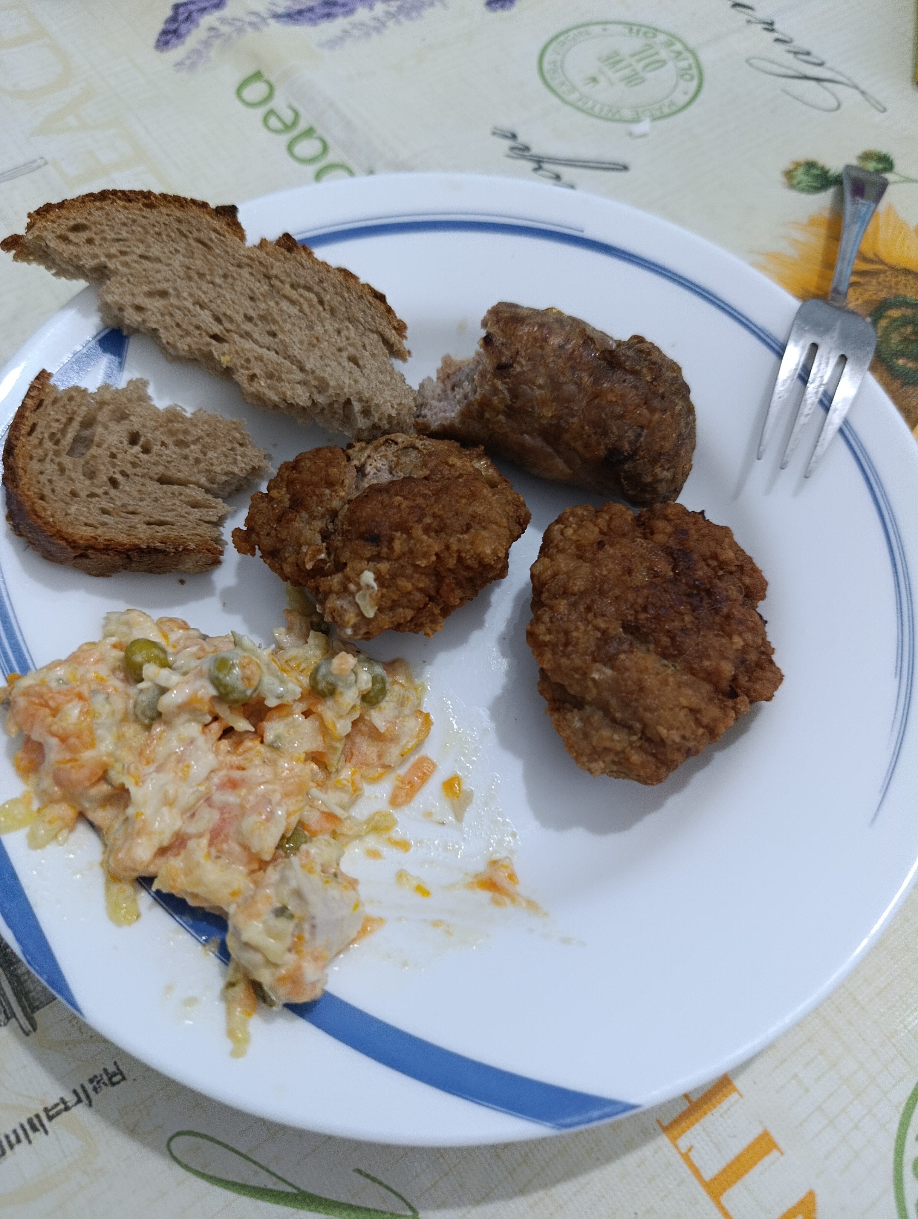 pollo frito con pan