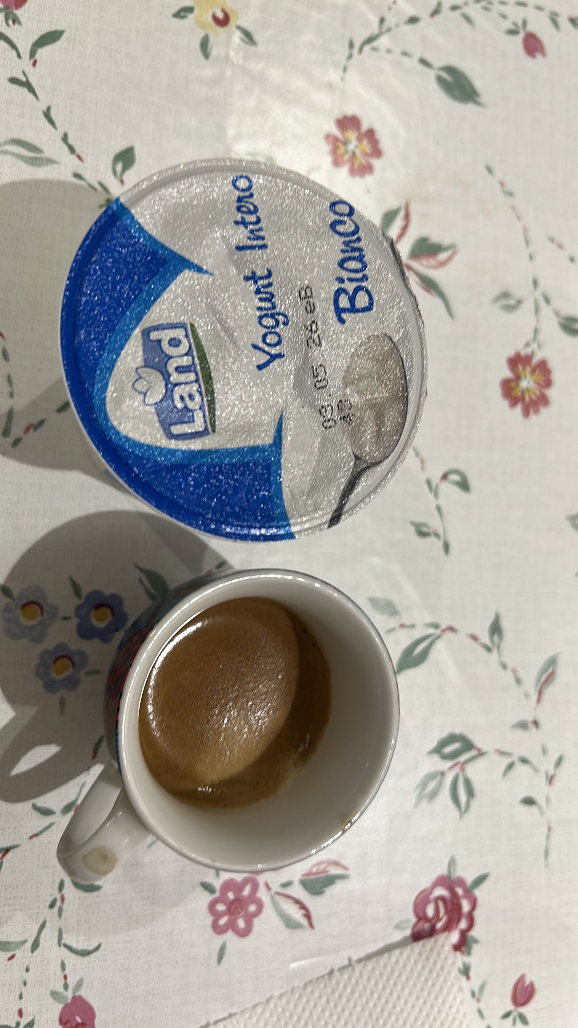 Yogurt bianco e caffè