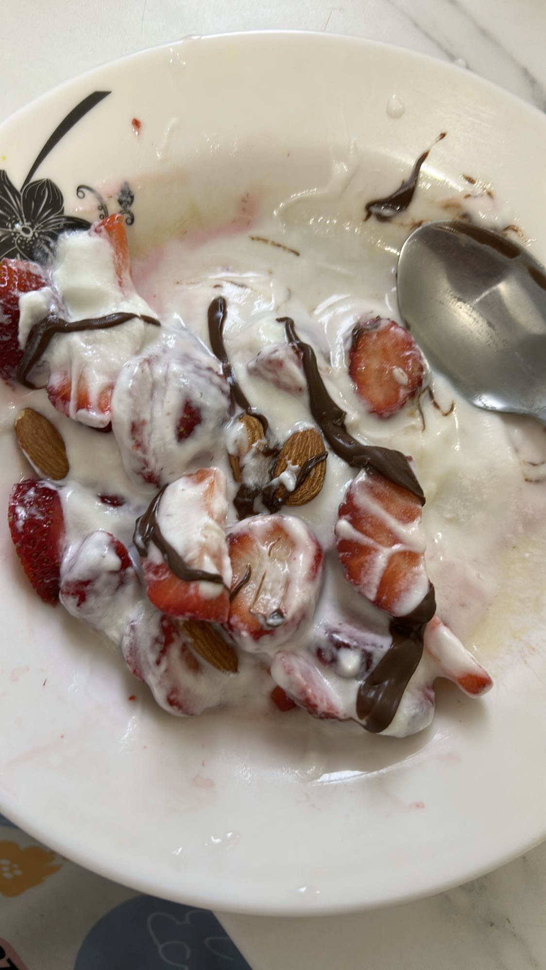 yaourt fraises chocolat