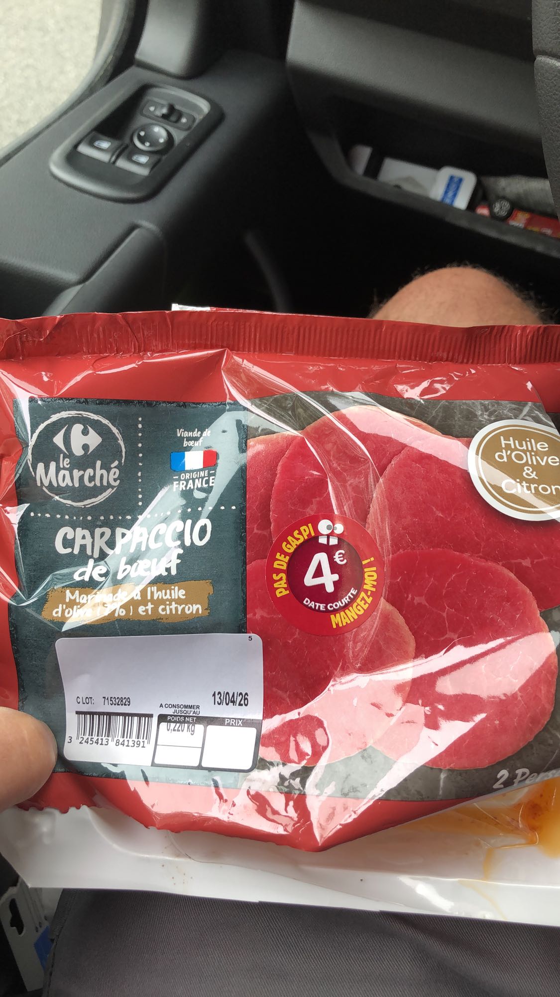 Carpaccio de boeuf