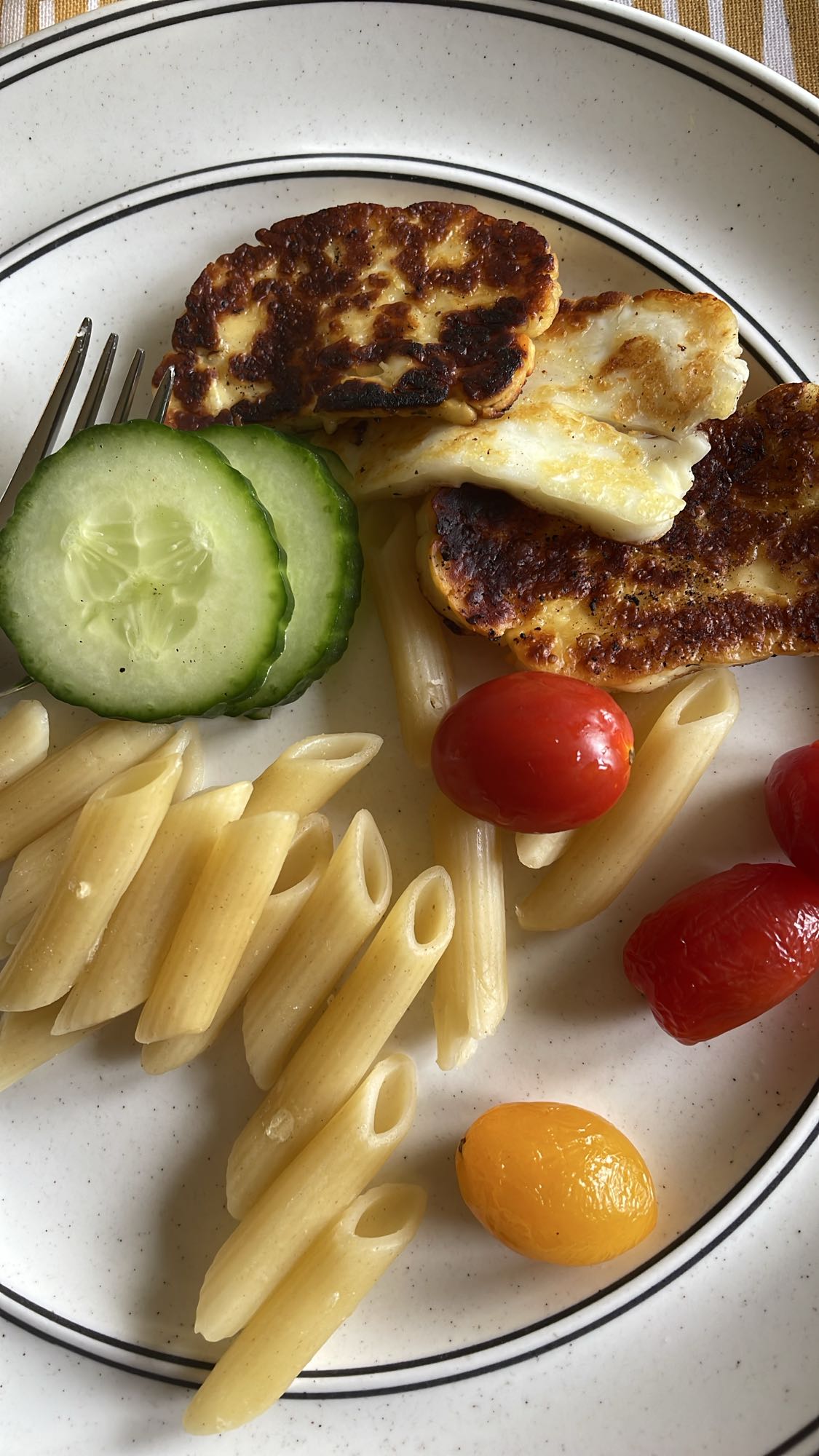 Pasta med halloumi