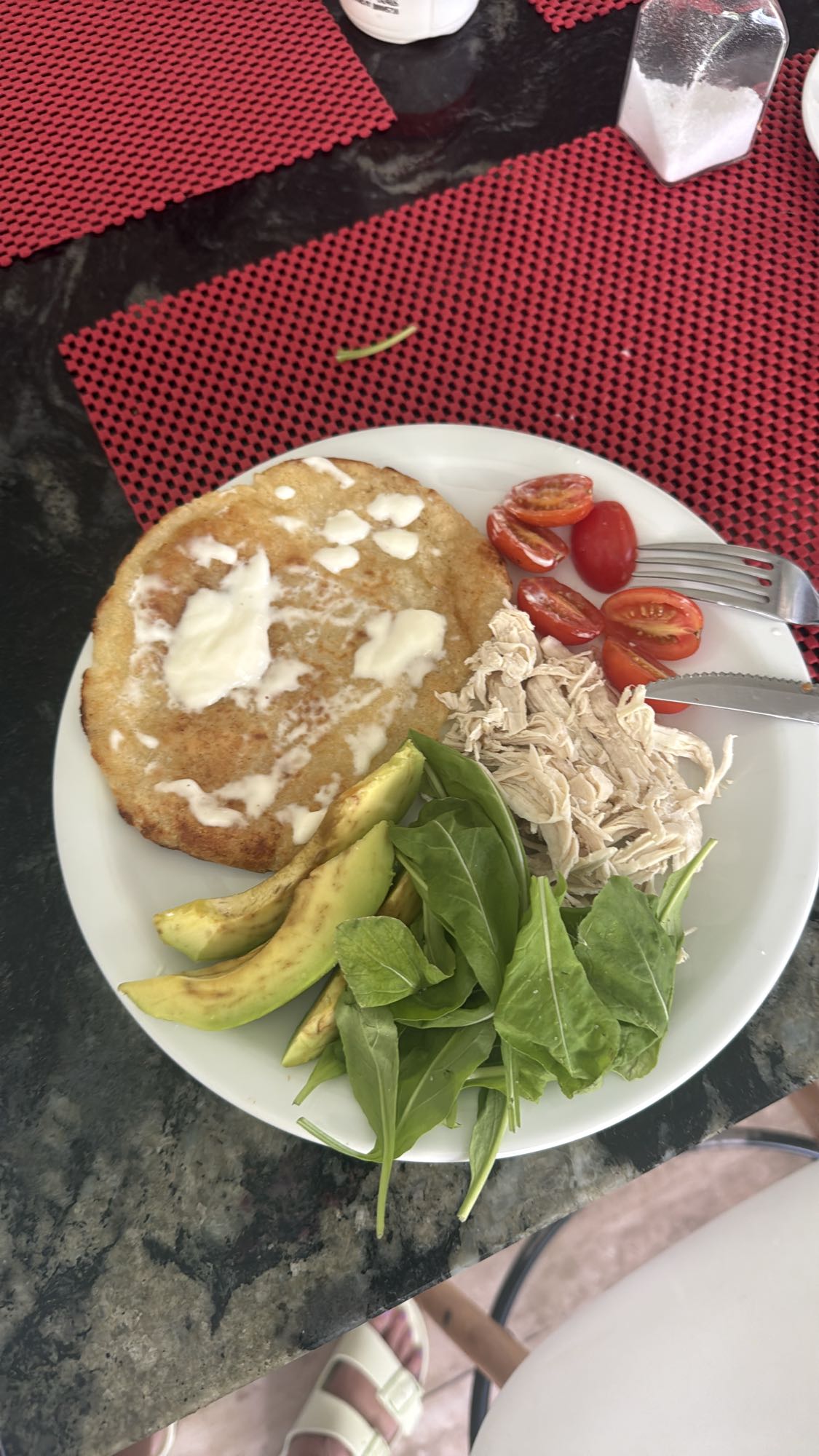 Chicken Arepa Plate