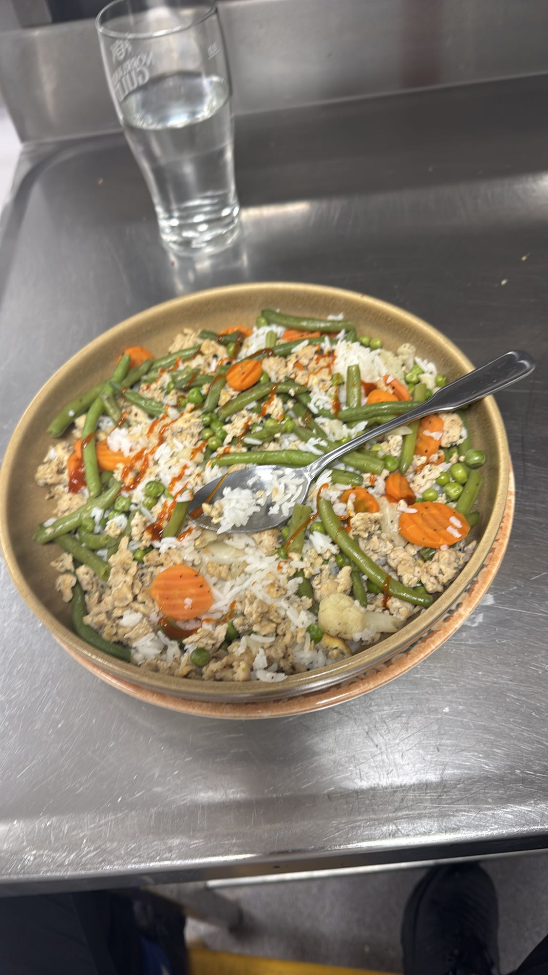 Ris med kyckling och grönt