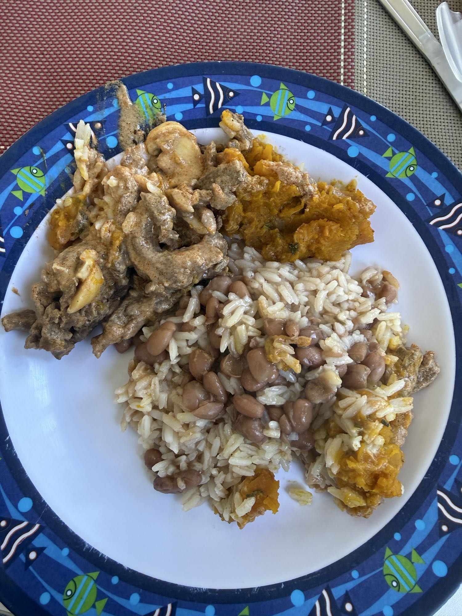 Arroz, feijão e carne