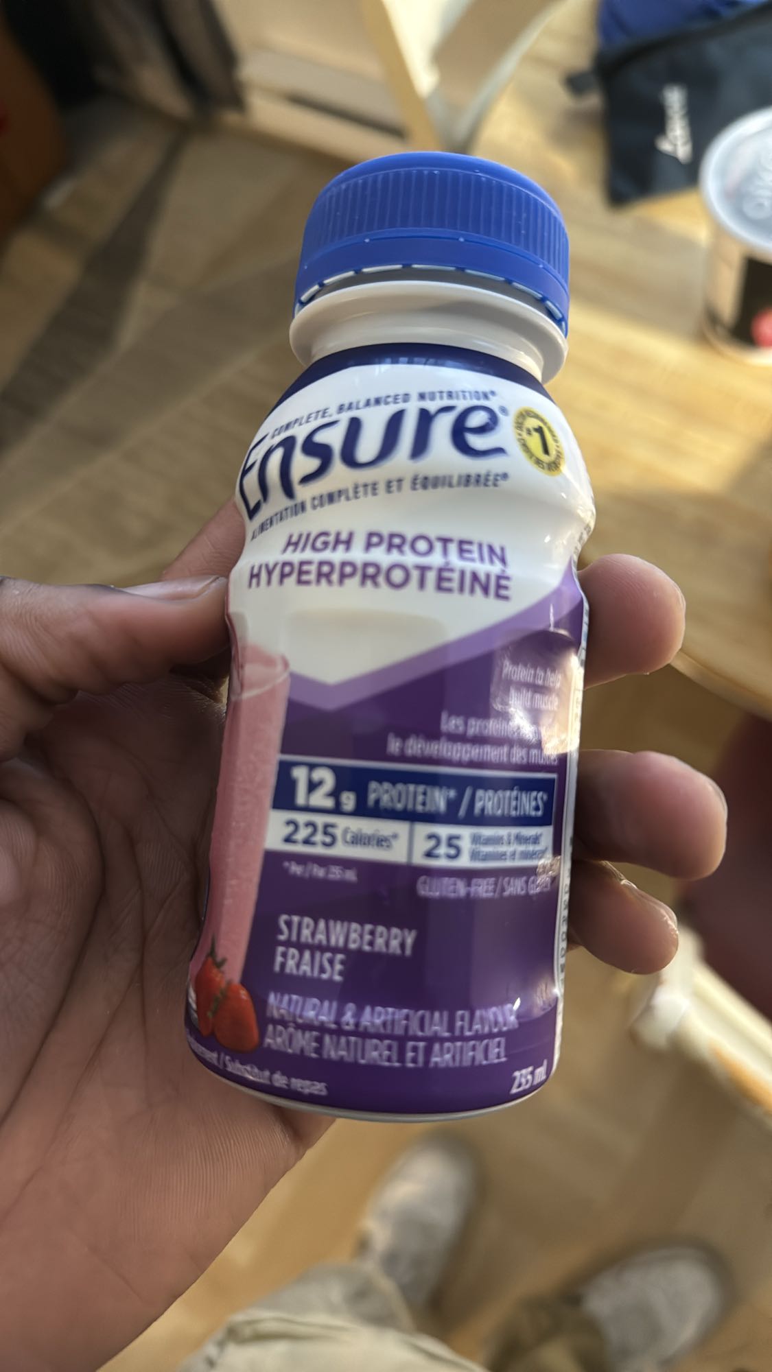 Boisson protéinée fraise