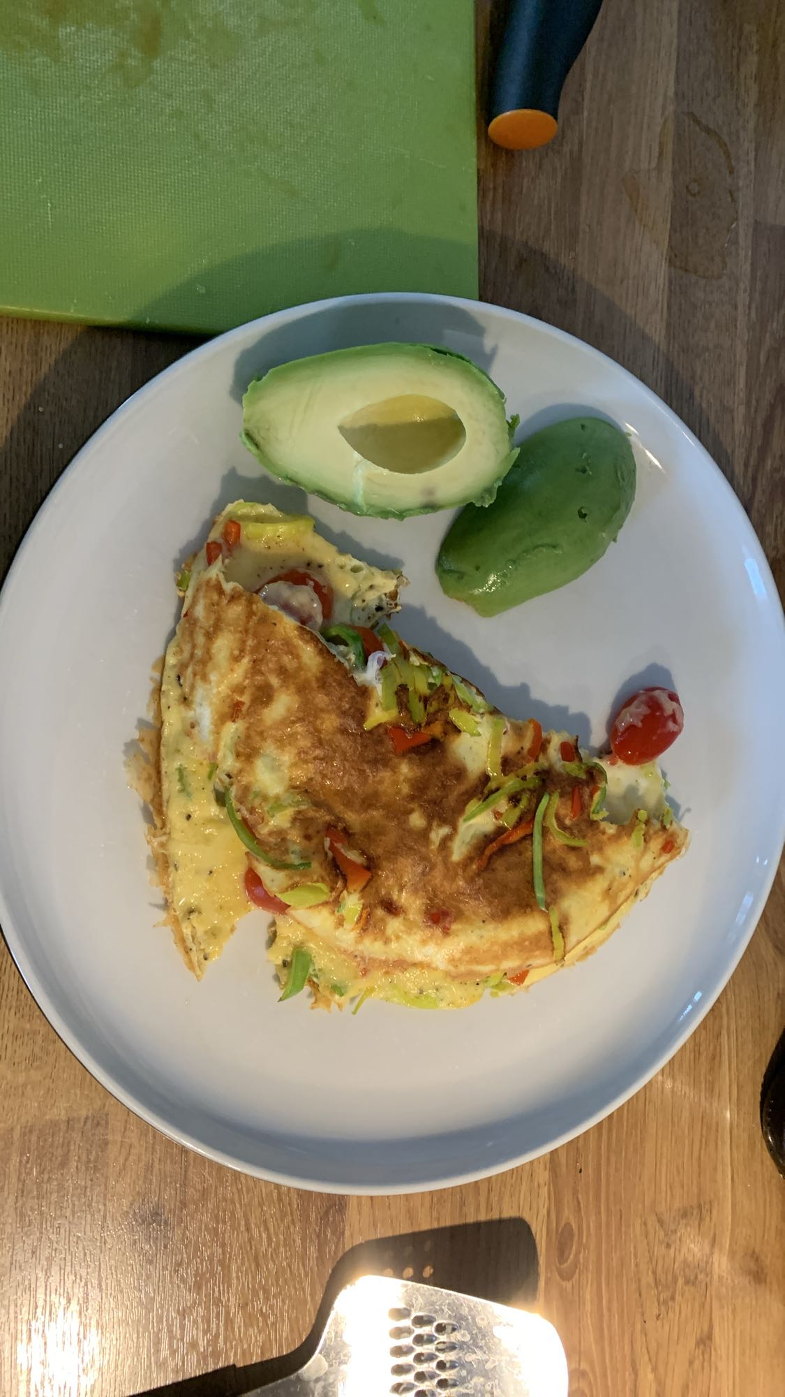 Omelett med avokado