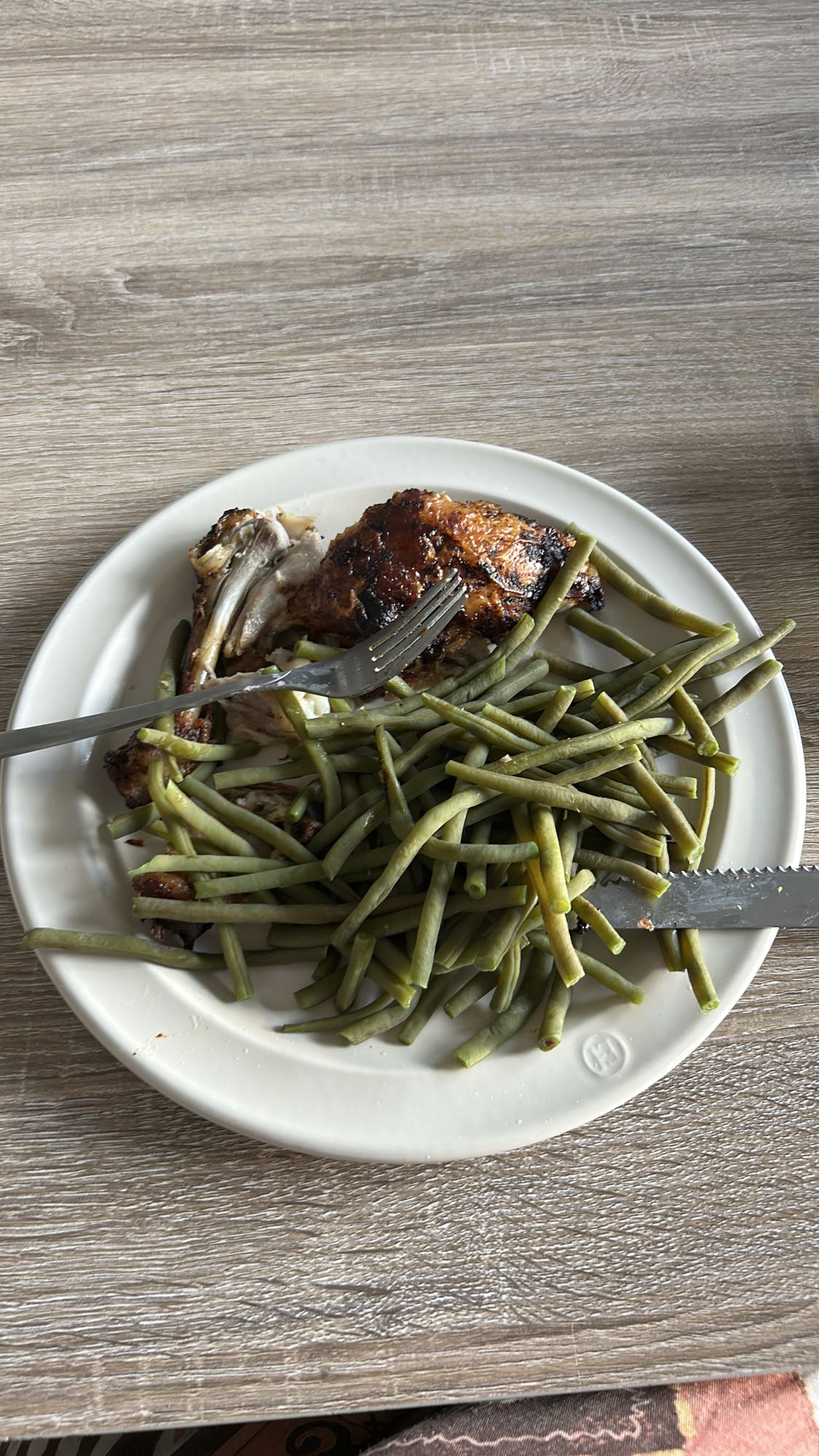 Poulet rôti et haricots