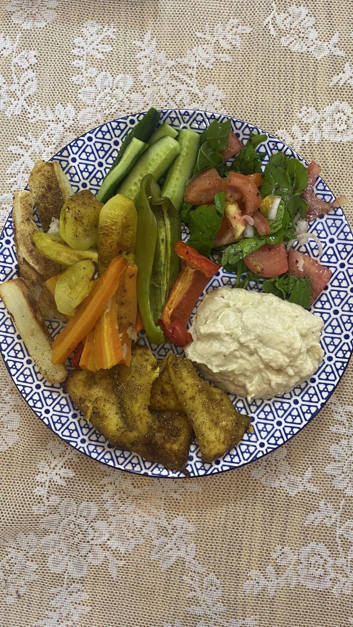 طبق خضار مع حمص