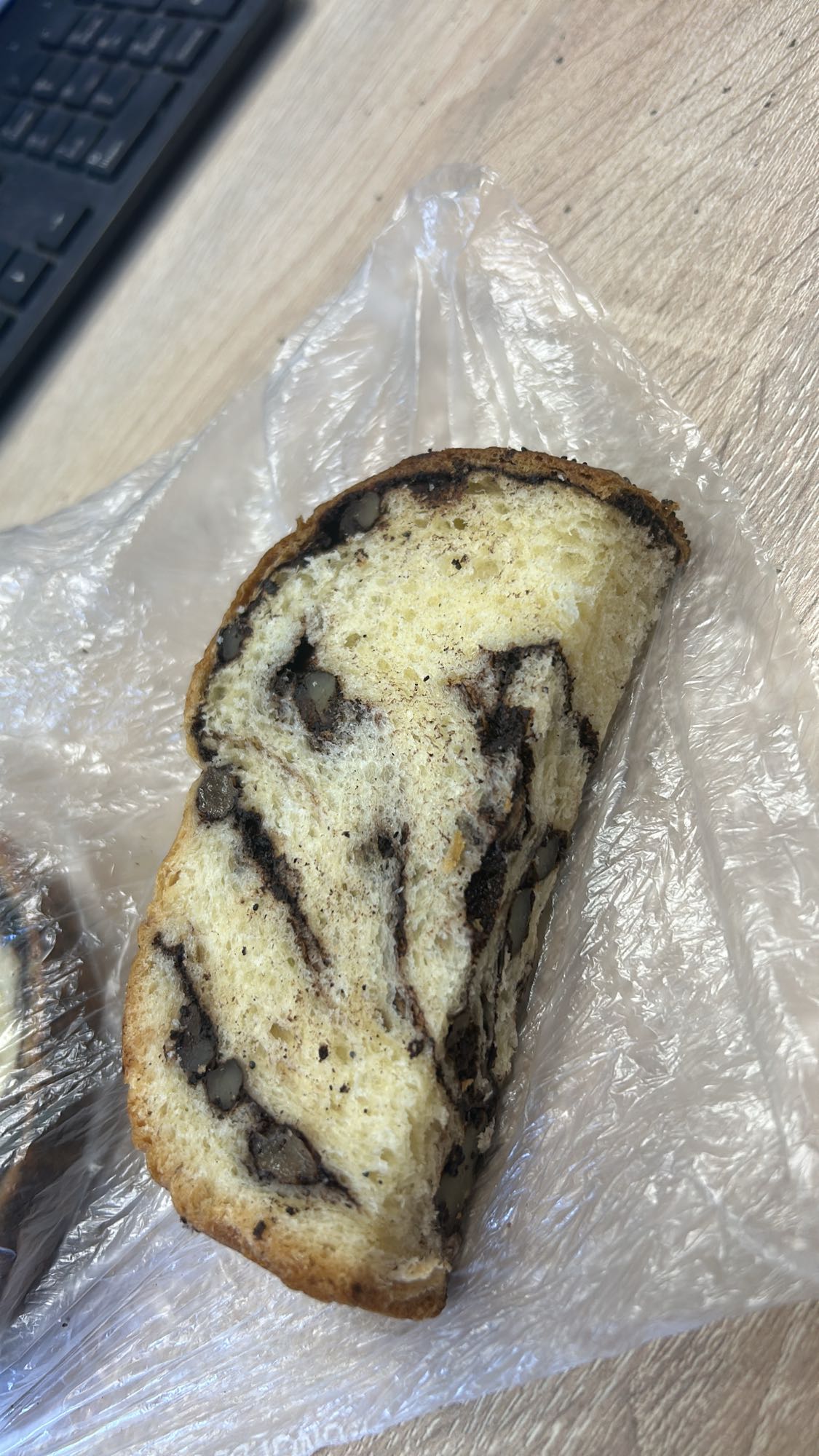 Felie de cozonac cu cacao
