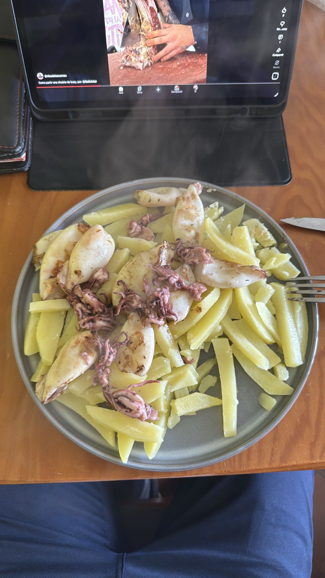 calamares con patatas