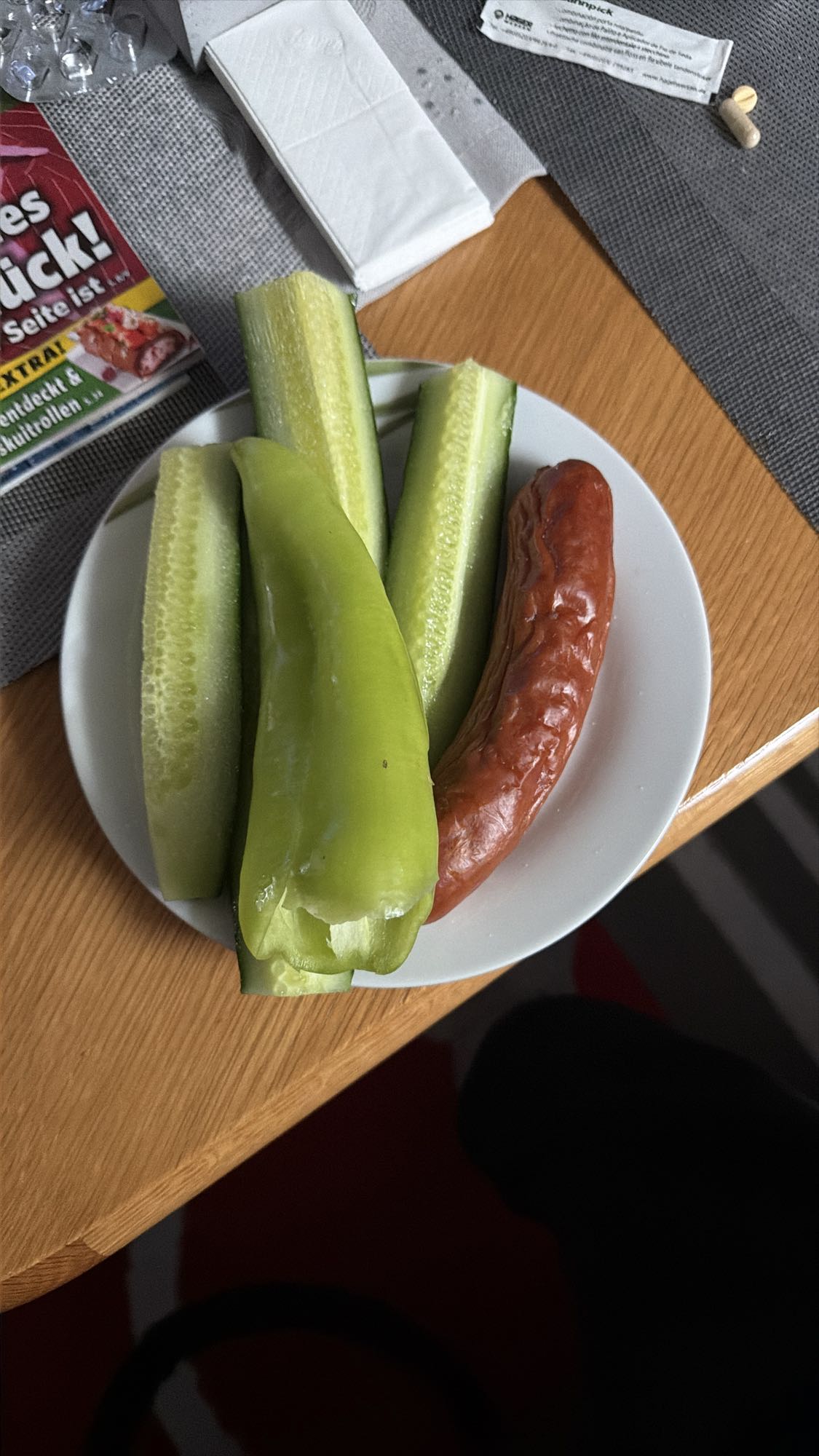 Gurke Paprika Wurst
