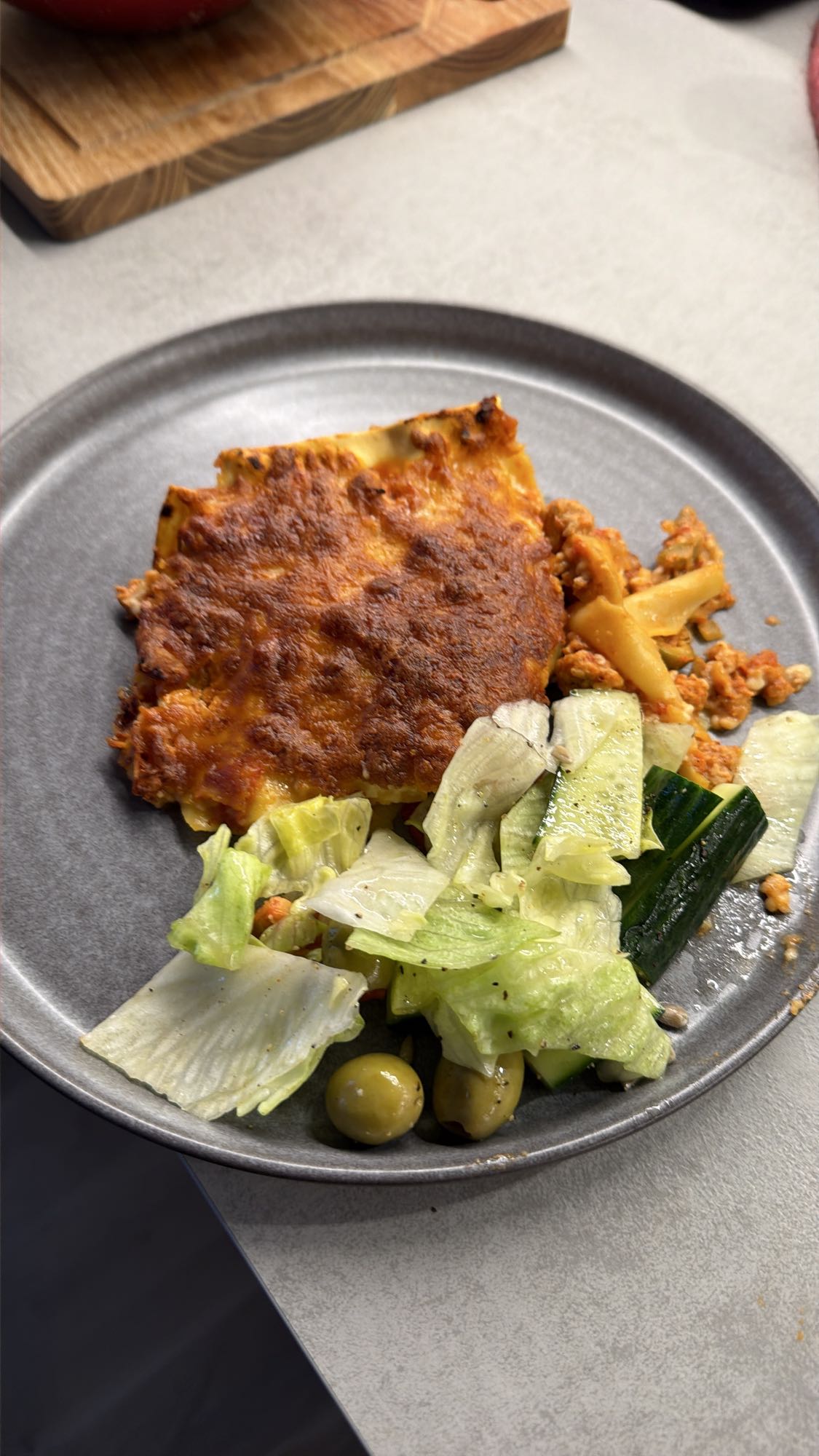 Lasagne med sallad