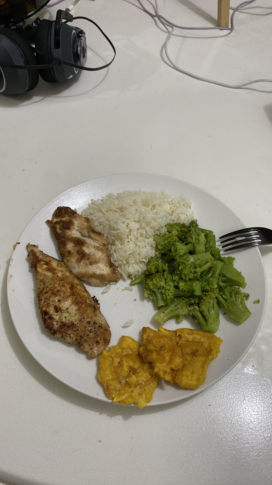 pollo con arroz y brócoli