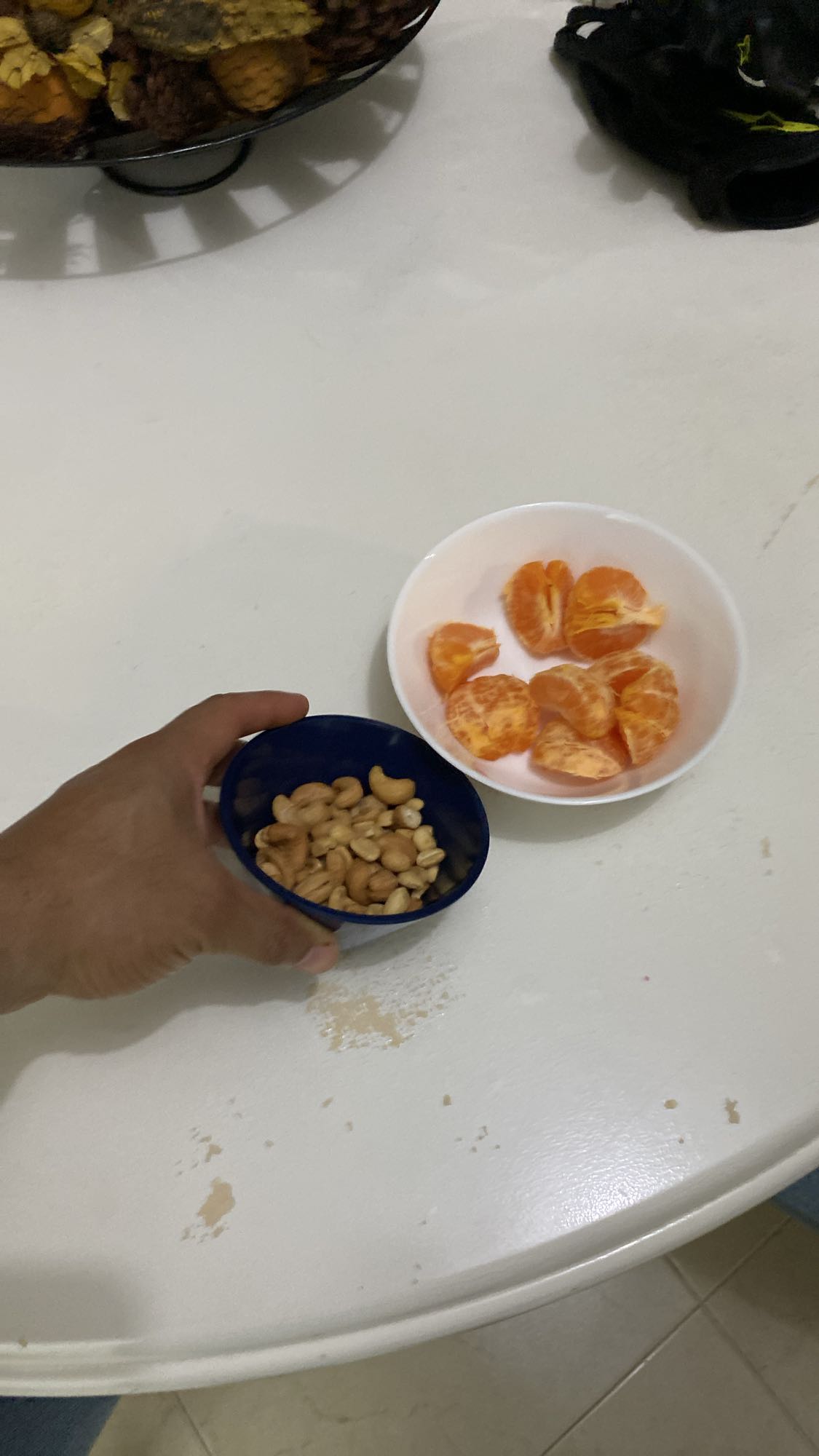 Mandarina con nueces