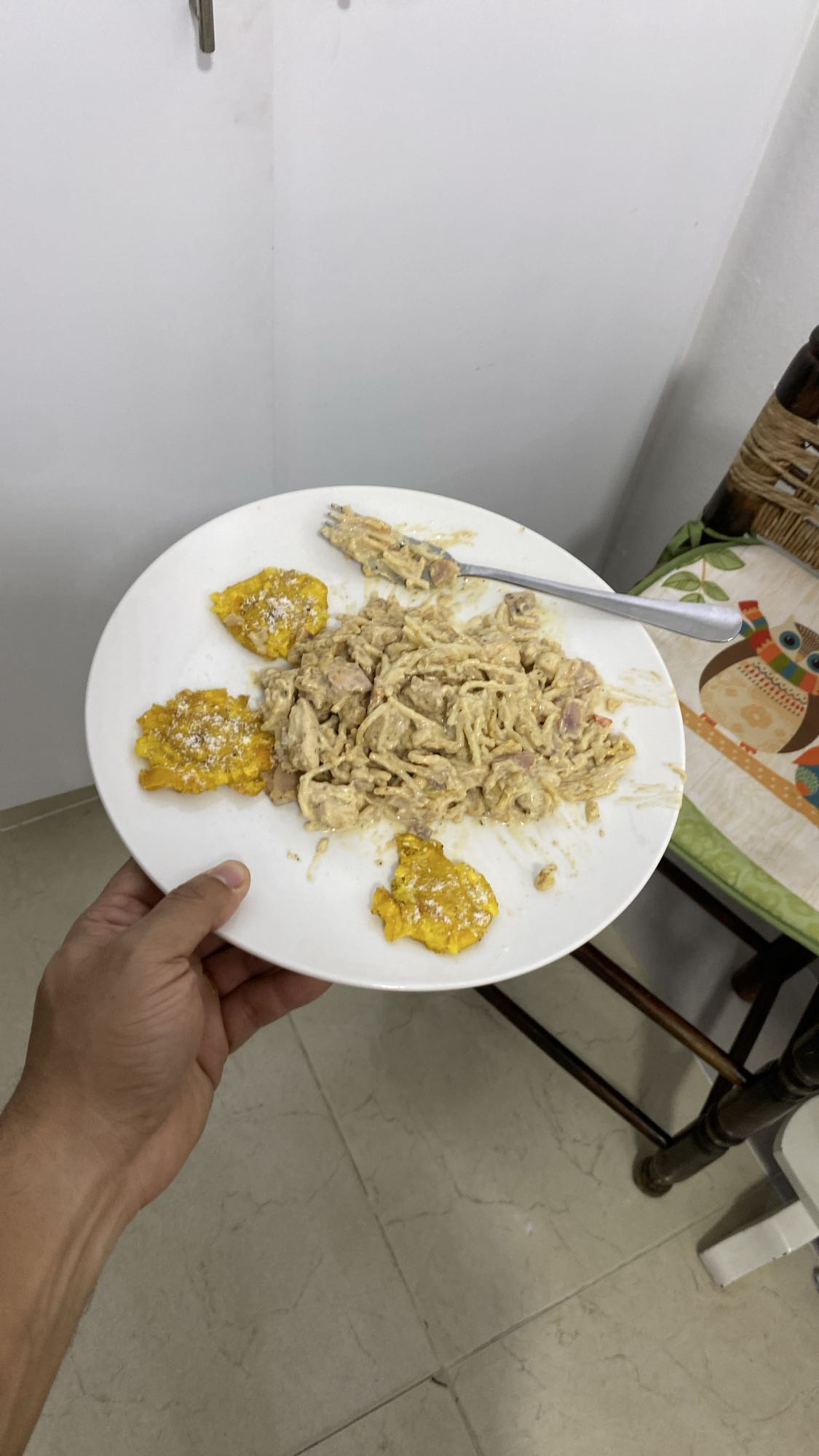 pasta cremosa con patacón