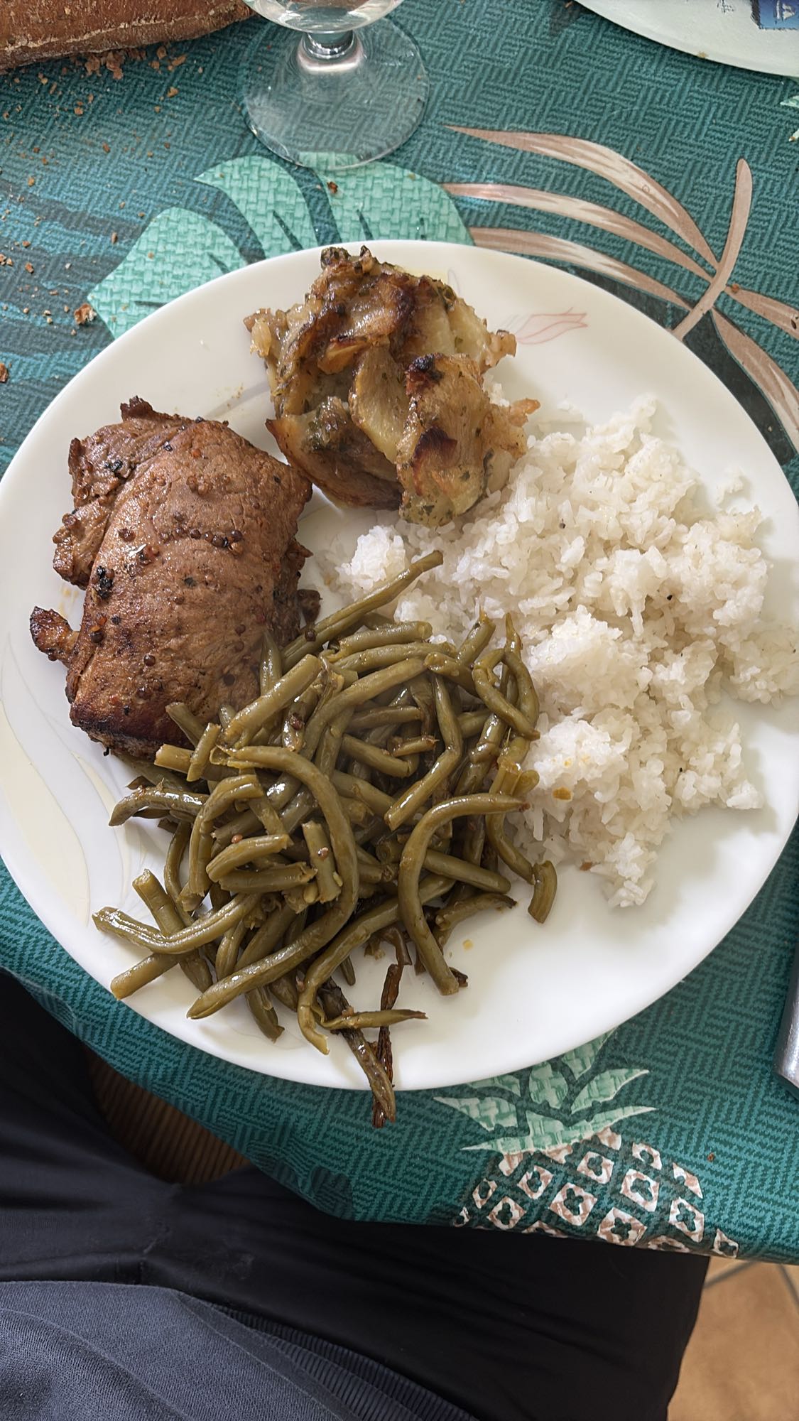 Poulet riz et légumes