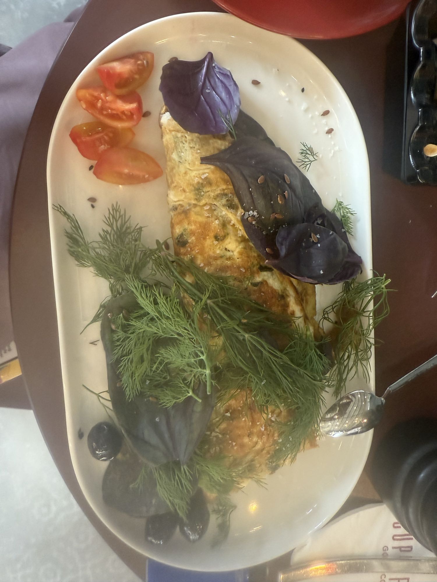 Otlu omlet tabağı