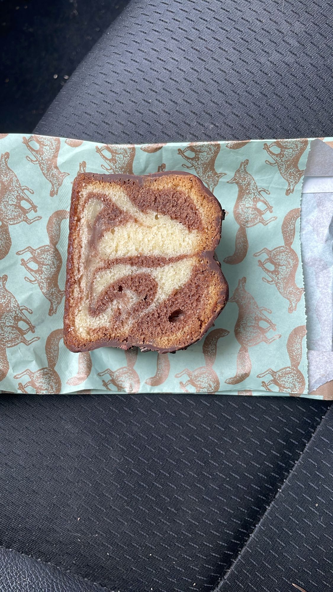 Part de cake marbré