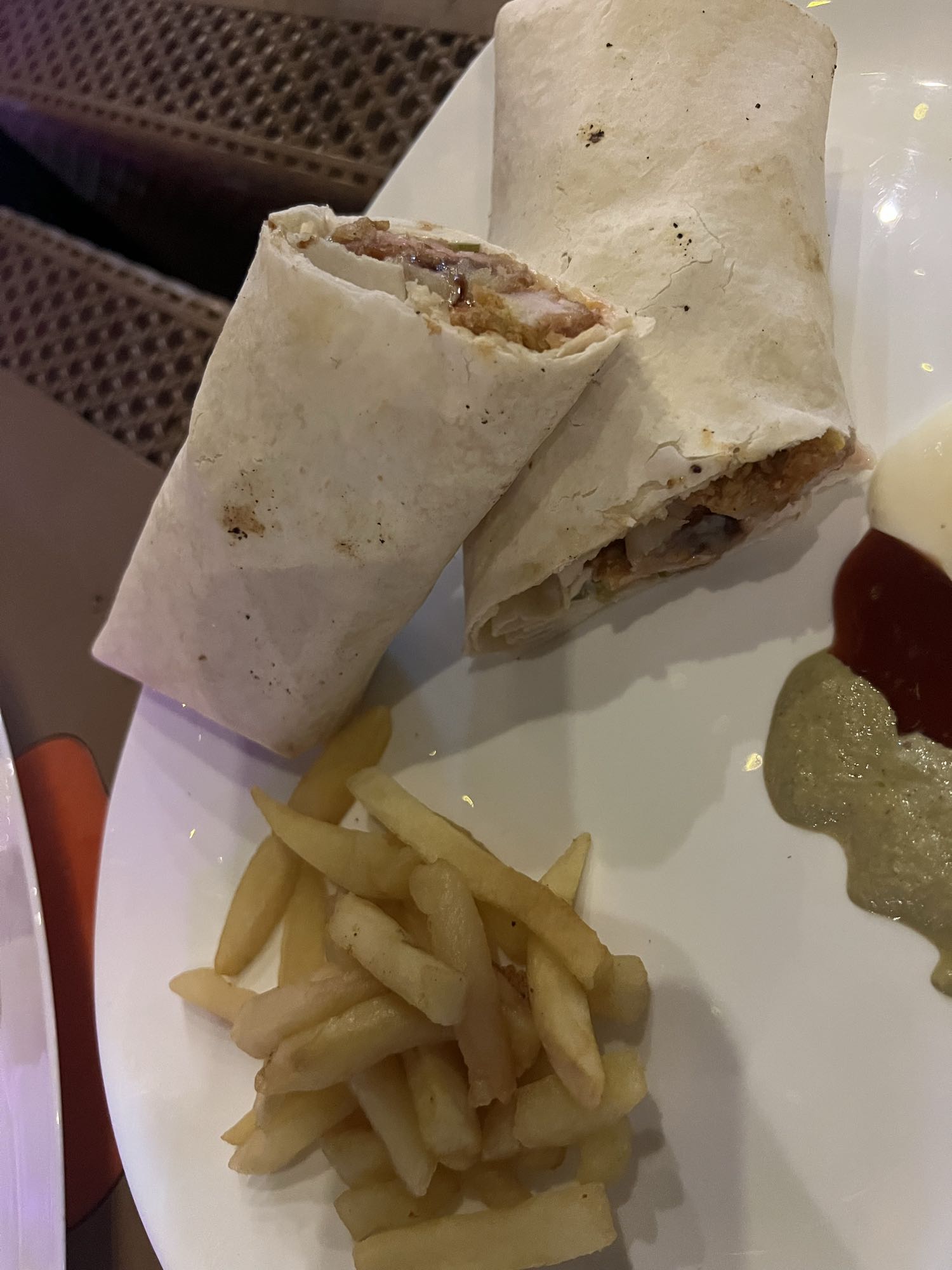 Chicken Wrap with Fries
