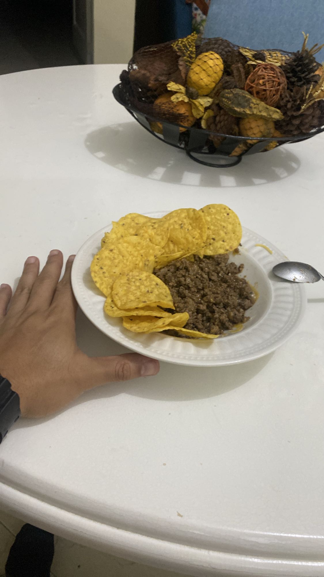 nachos con carne molida