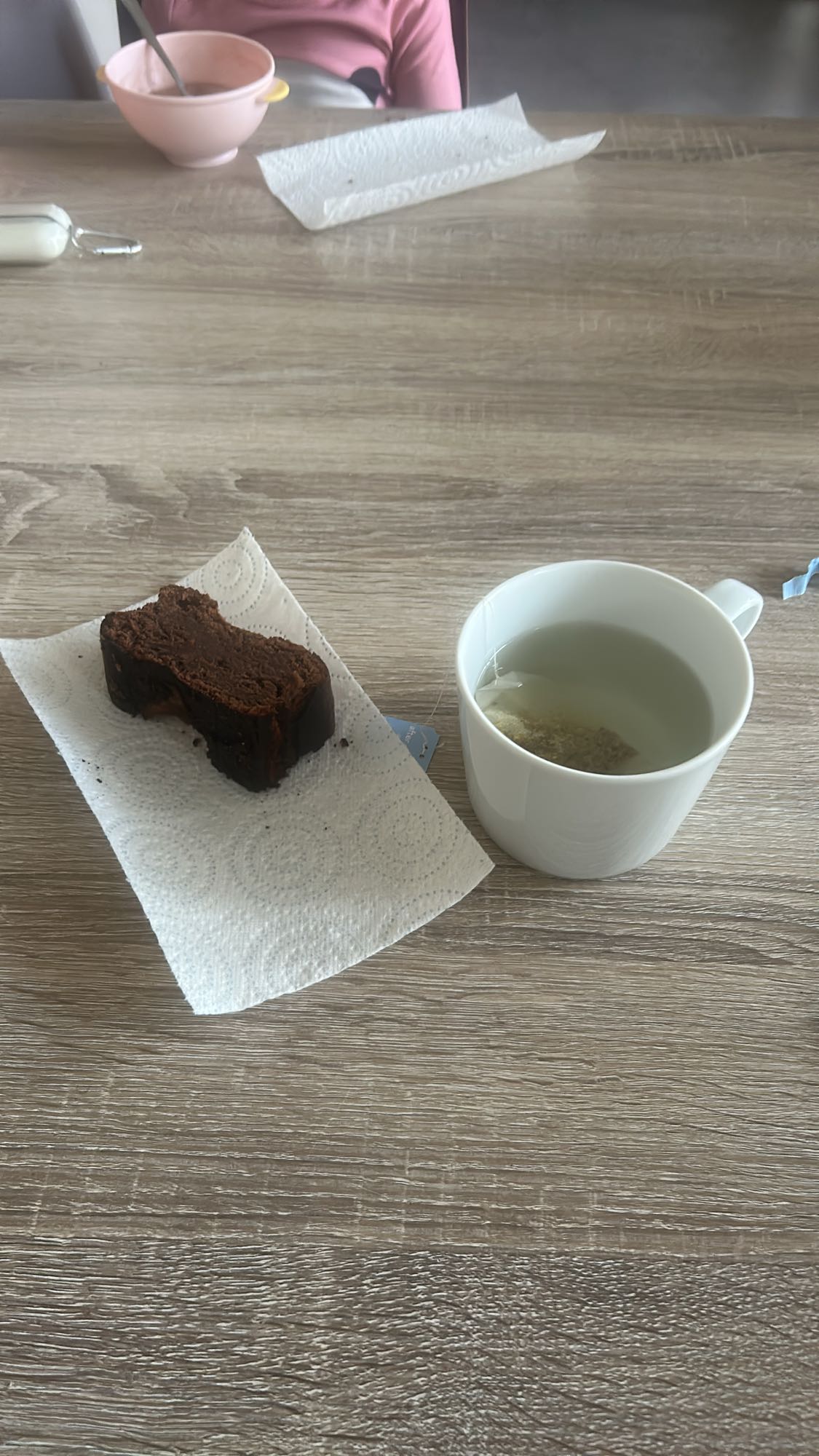 gâteau au chocolat et thé