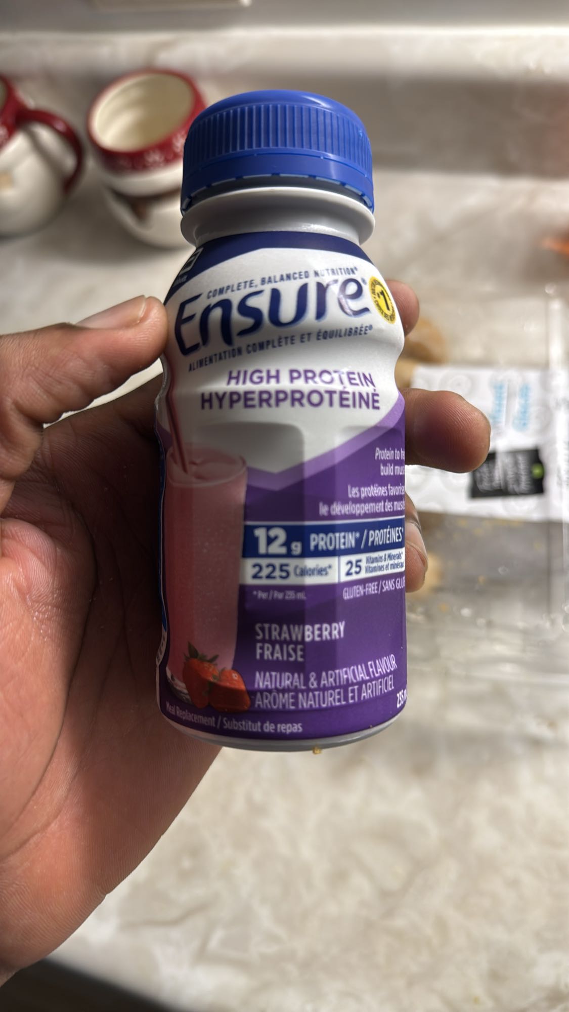 Boisson protéinée fraise