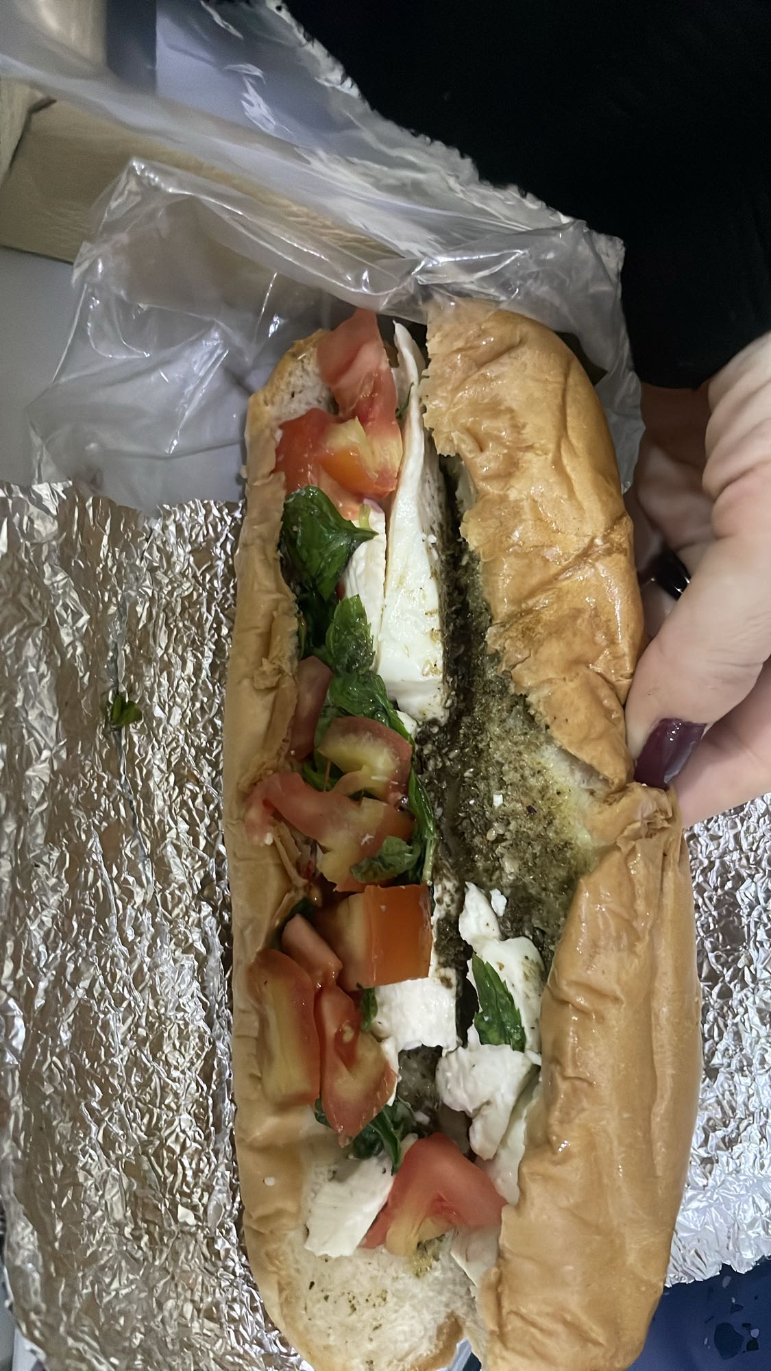 Pesto Mozzarella Sub